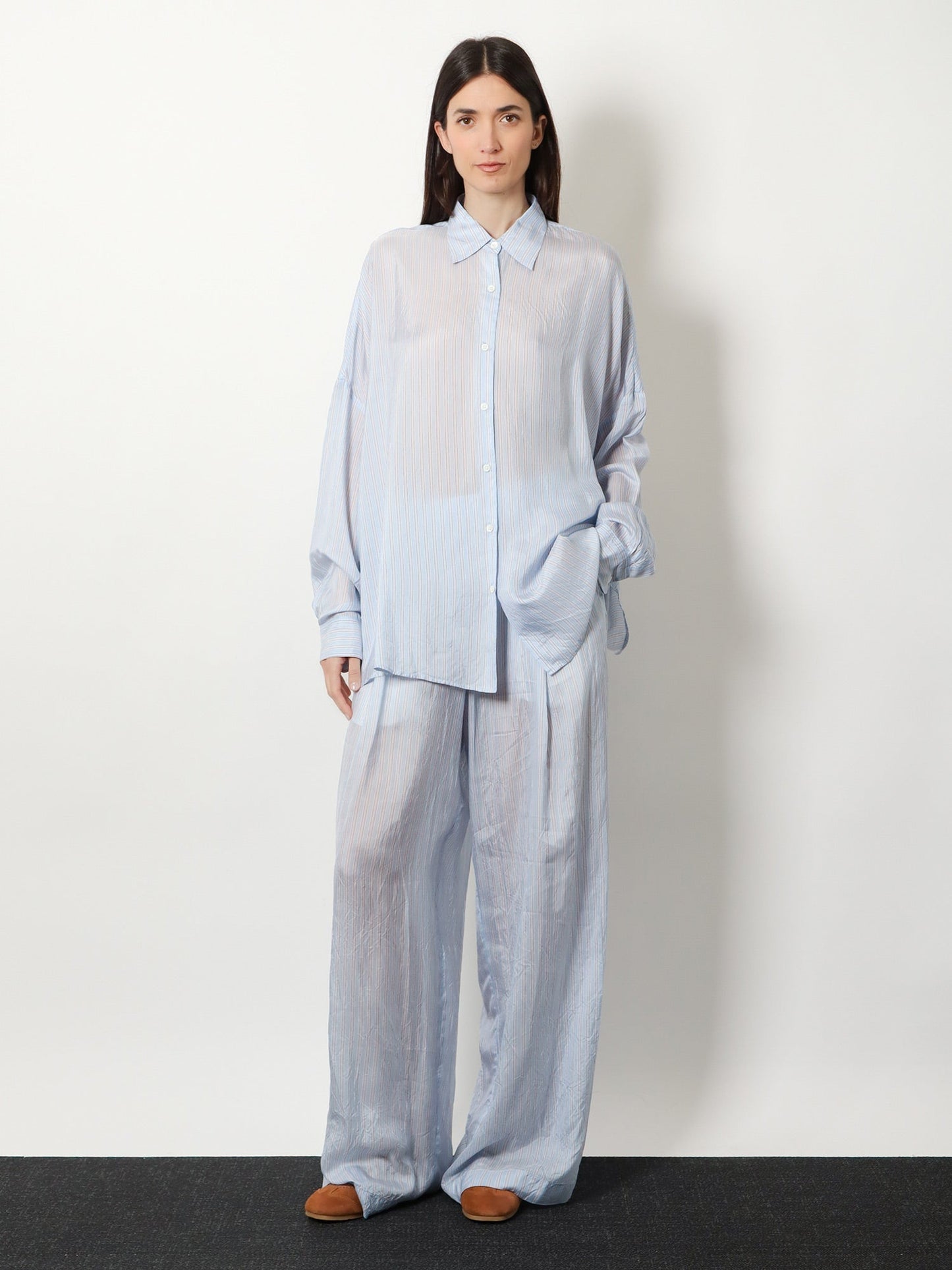 Dries Van Noten Women Casia Cupro Shirt With Striped Pattern DRIES VAN NOTEN