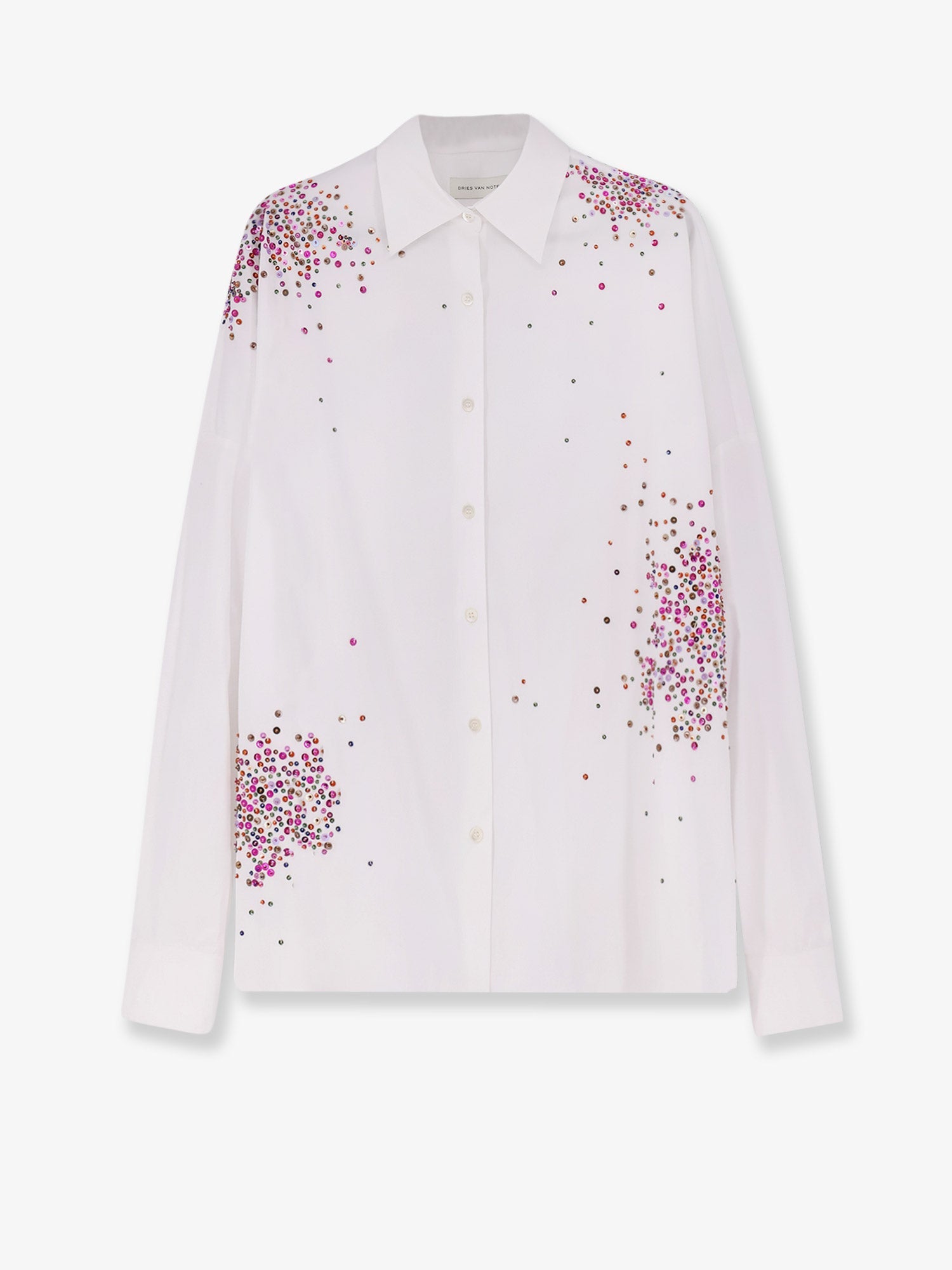 Dries Van Noten Women Casia Cotton Shirt With Multicolored Sequin Detail DRIES VAN NOTEN