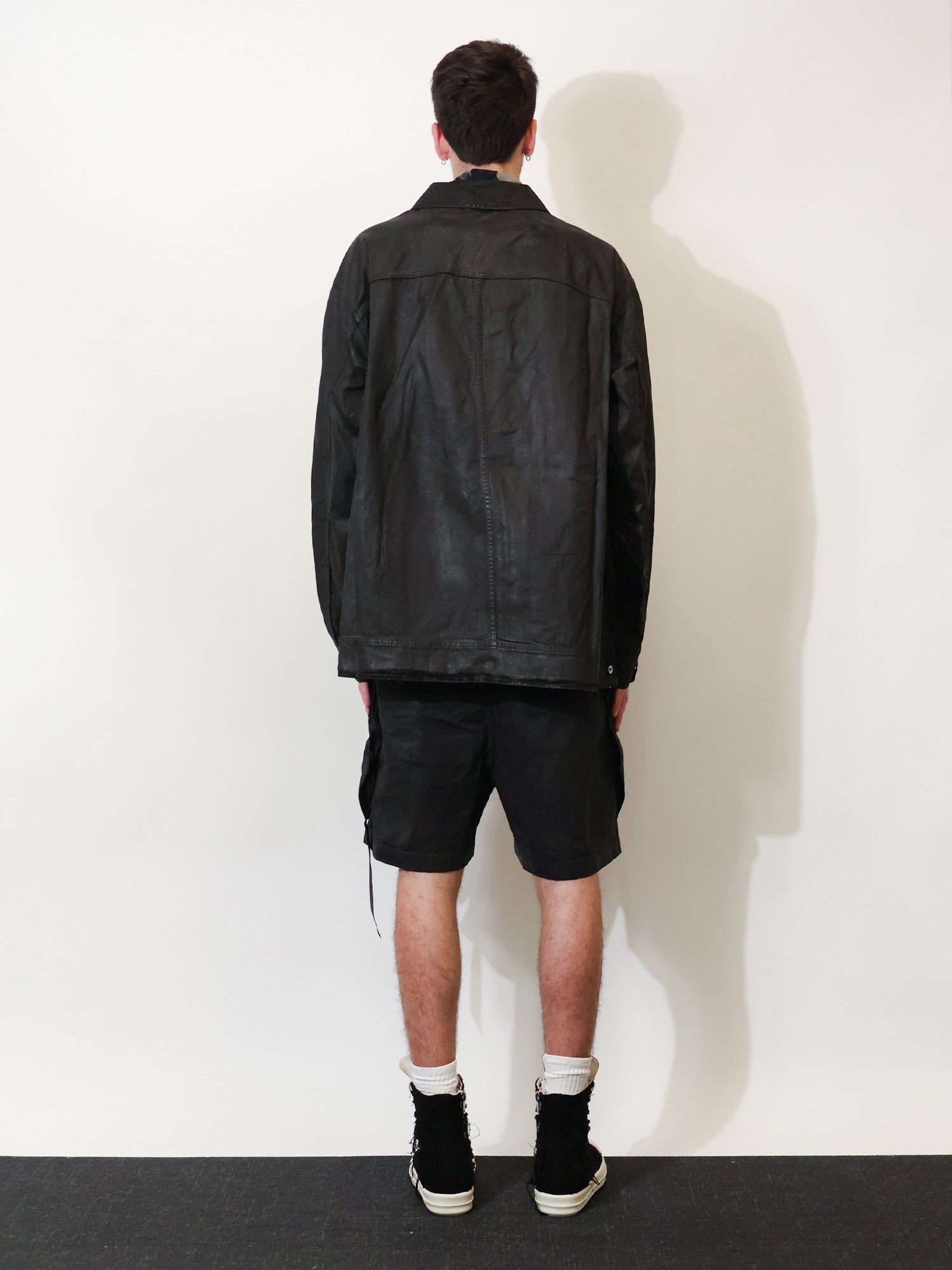 Drkshdw Men Waxed Black Denim Jacket DRKSHDW