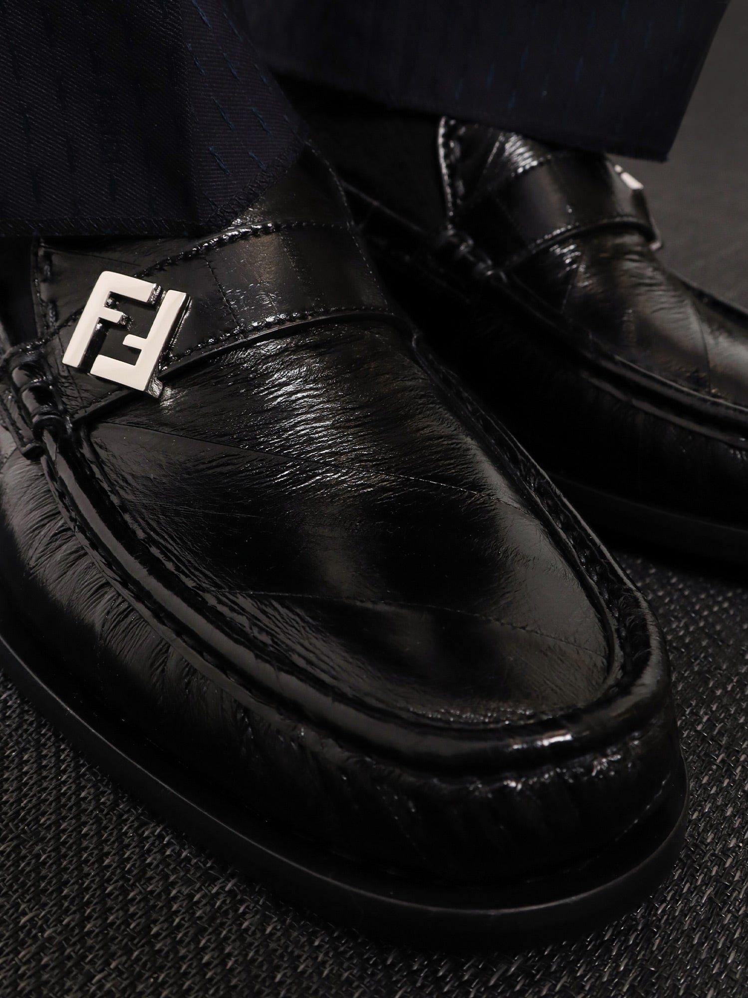 Fendi Men Missina Leather Loafers FENDI