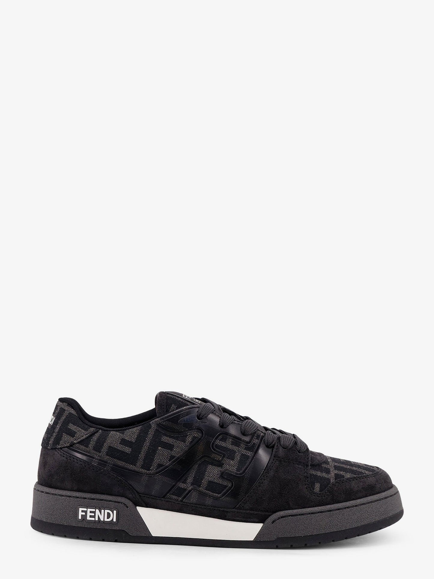 Fendi Men Fendi Match Sneakers In Ff Jacquard Fabric And Suede FENDI