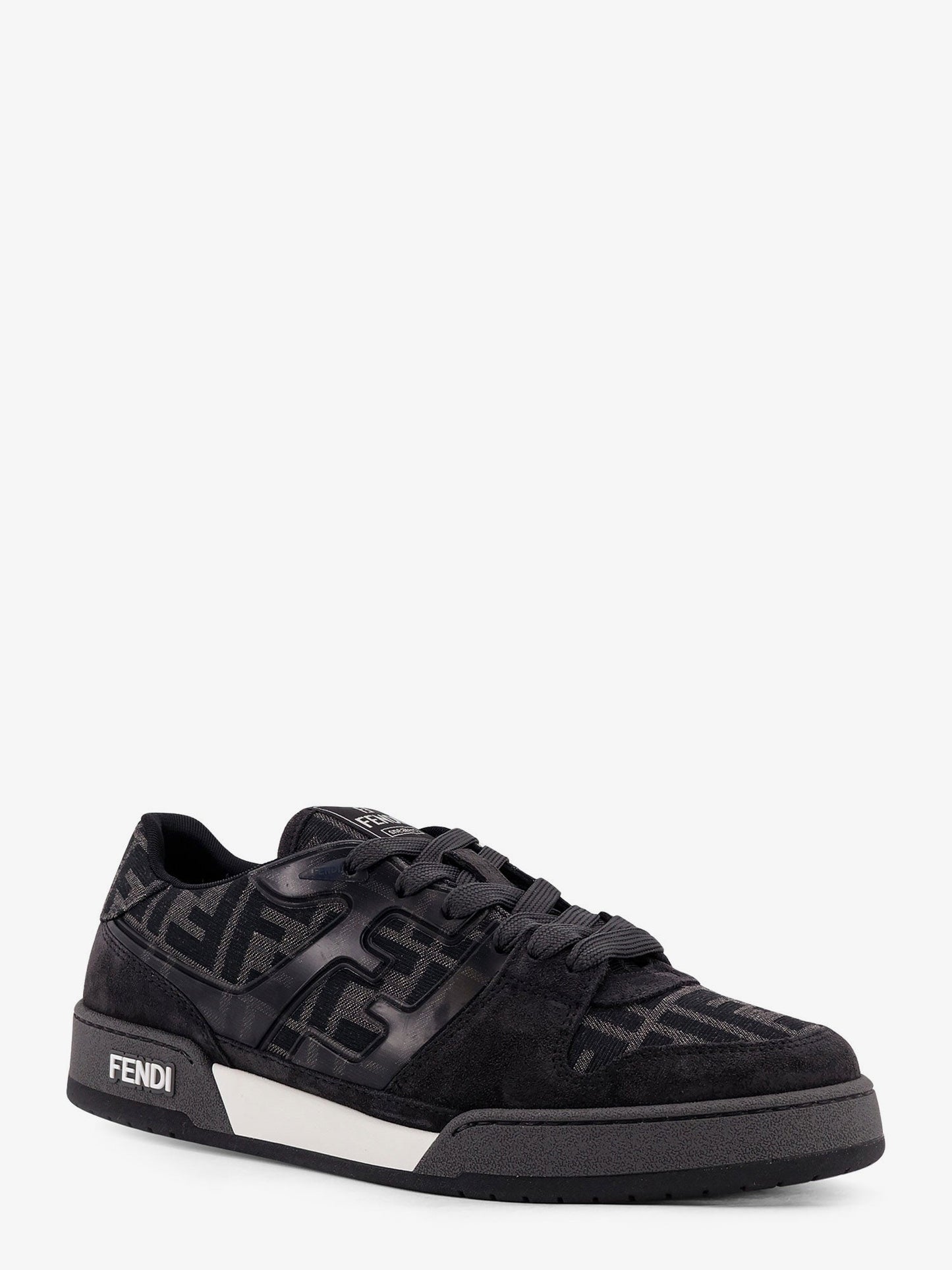 Fendi Men Fendi Match Sneakers In Ff Jacquard Fabric And Suede FENDI