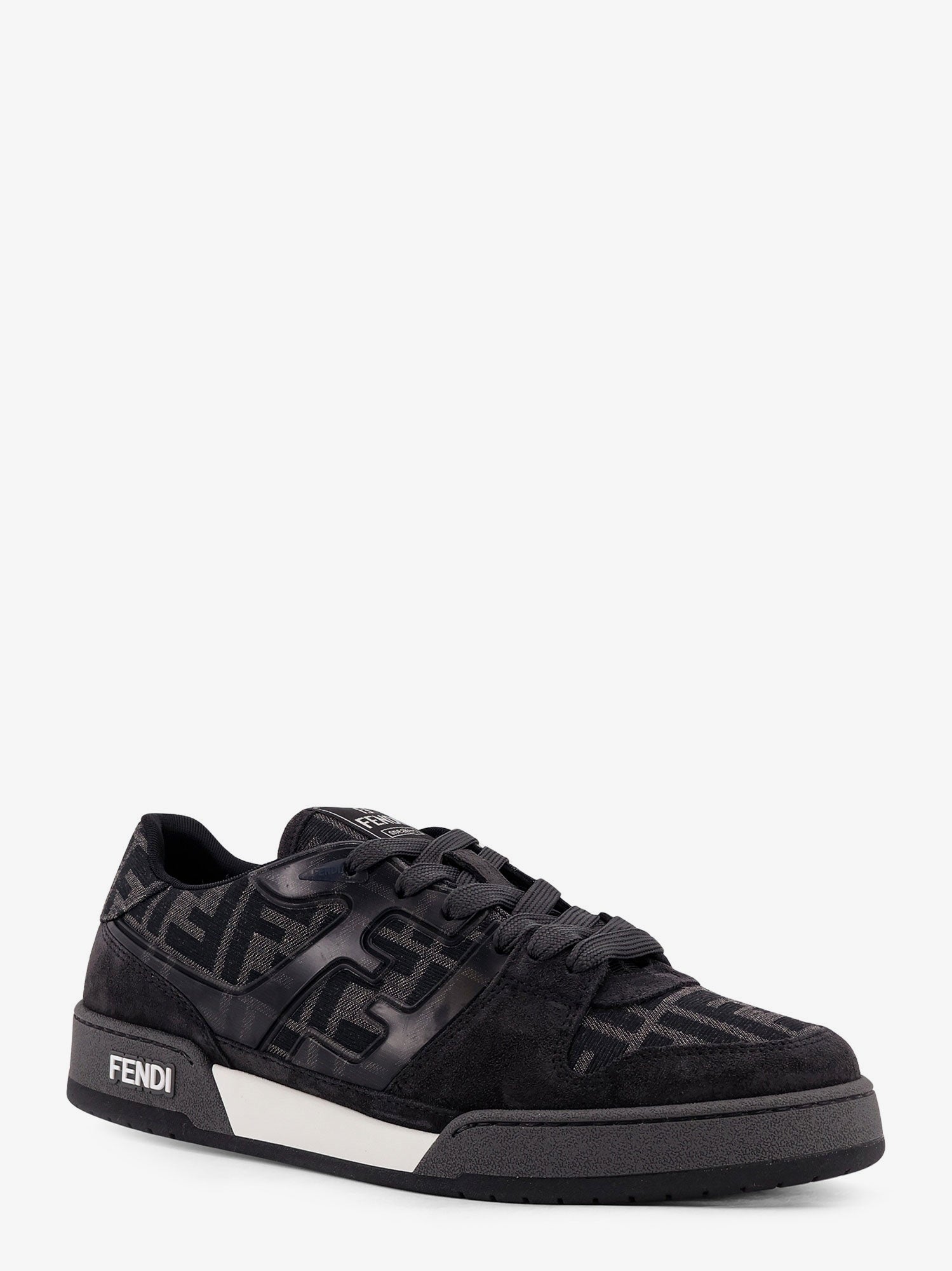 Fendi Men Fendi Match Sneakers In Ff Jacquard Fabric And Suede FENDI