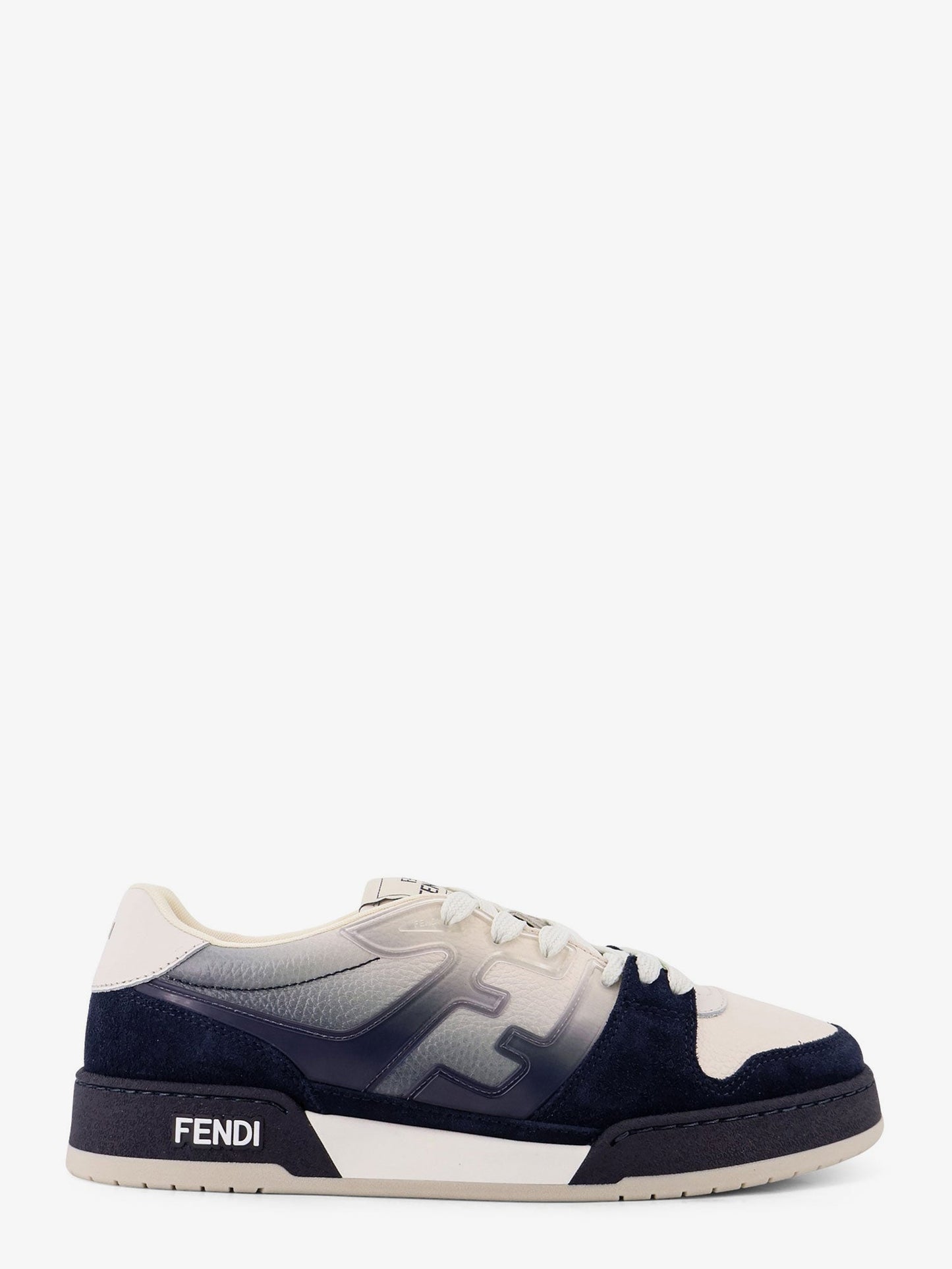 Fendi Men Match Leather Sneakers With Suede Inserts FENDI