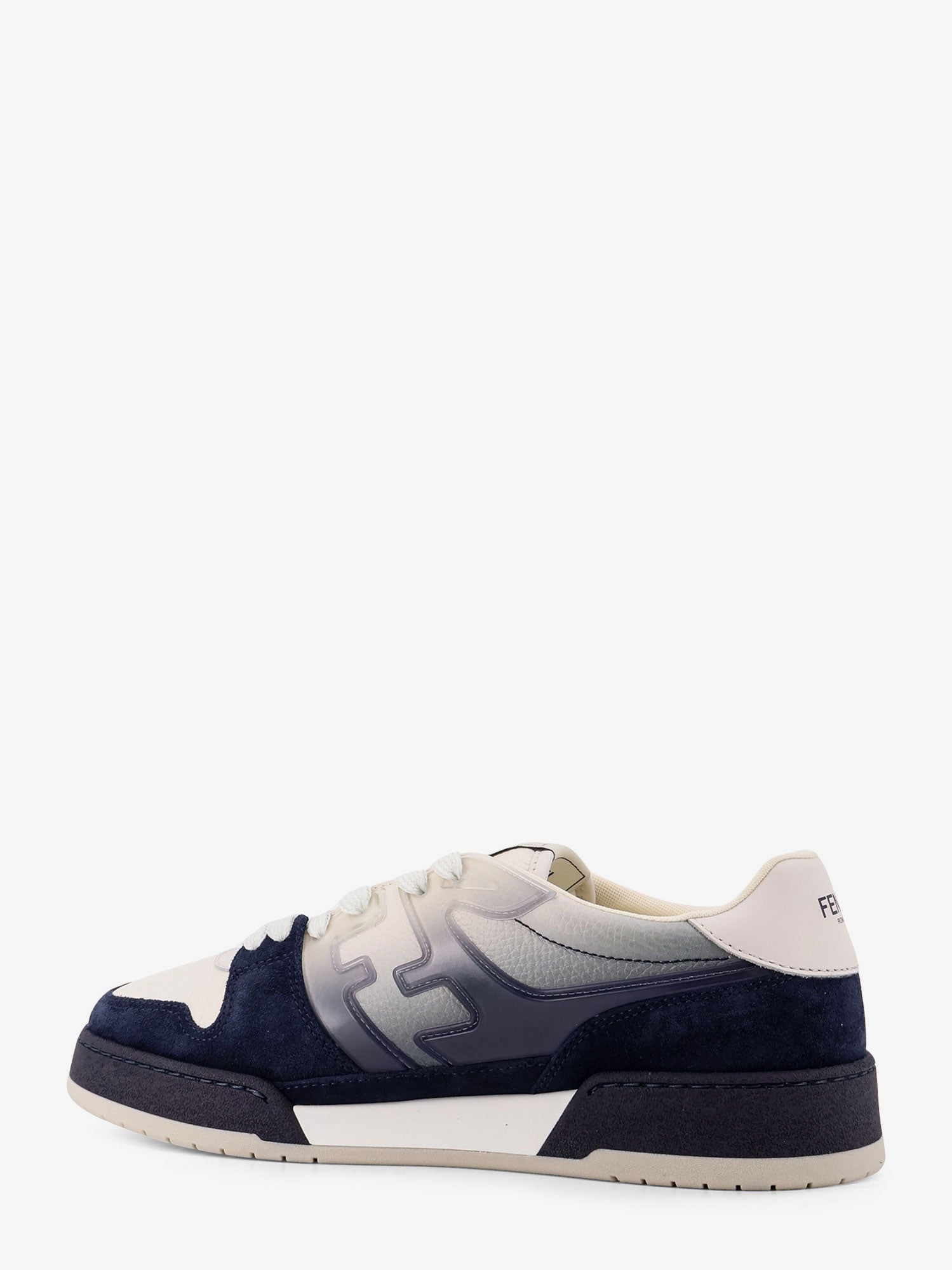 Fendi Men Match Leather Sneakers With Suede Inserts FENDI