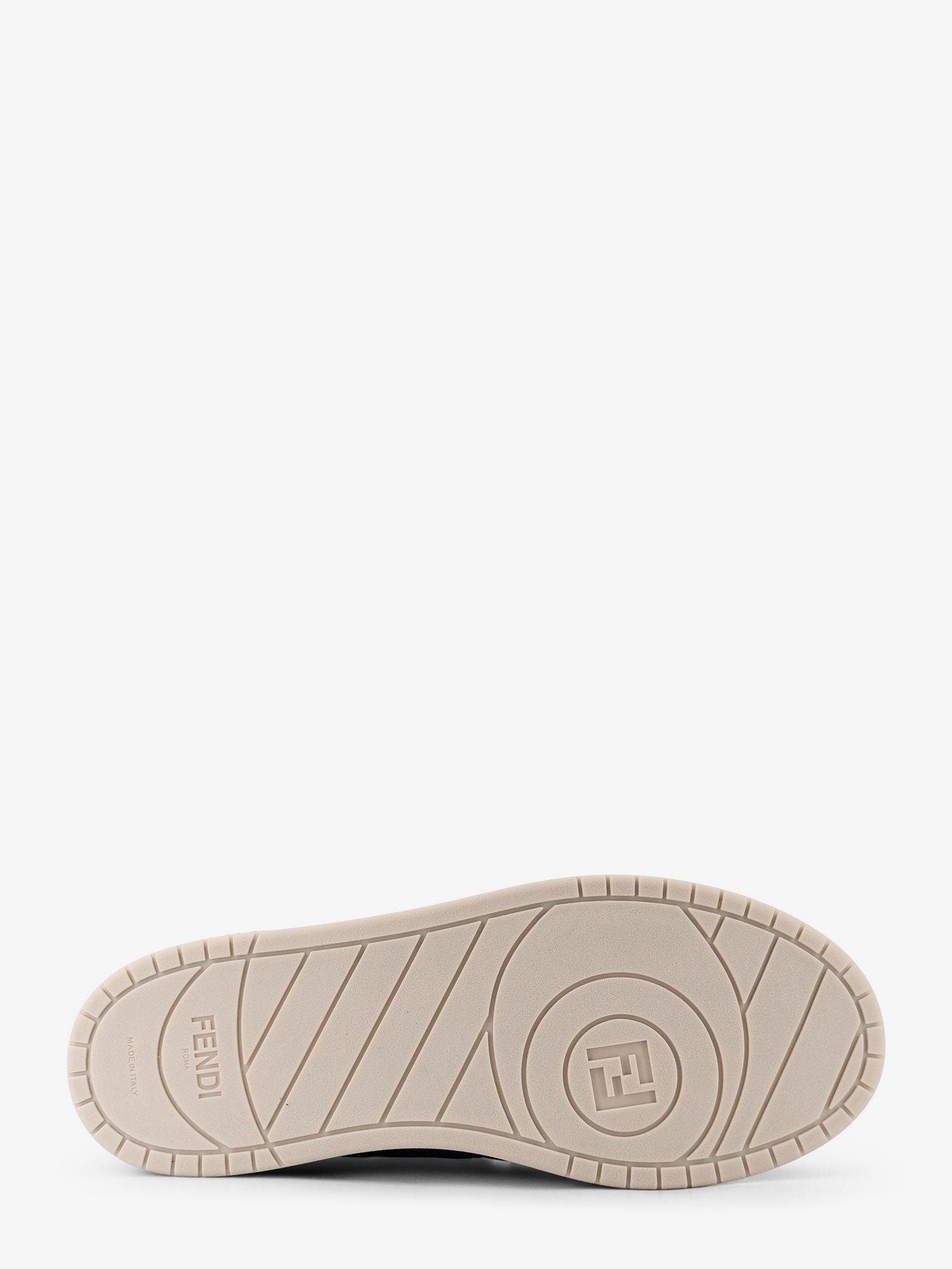 Fendi Men Match Leather Sneakers With Suede Inserts FENDI