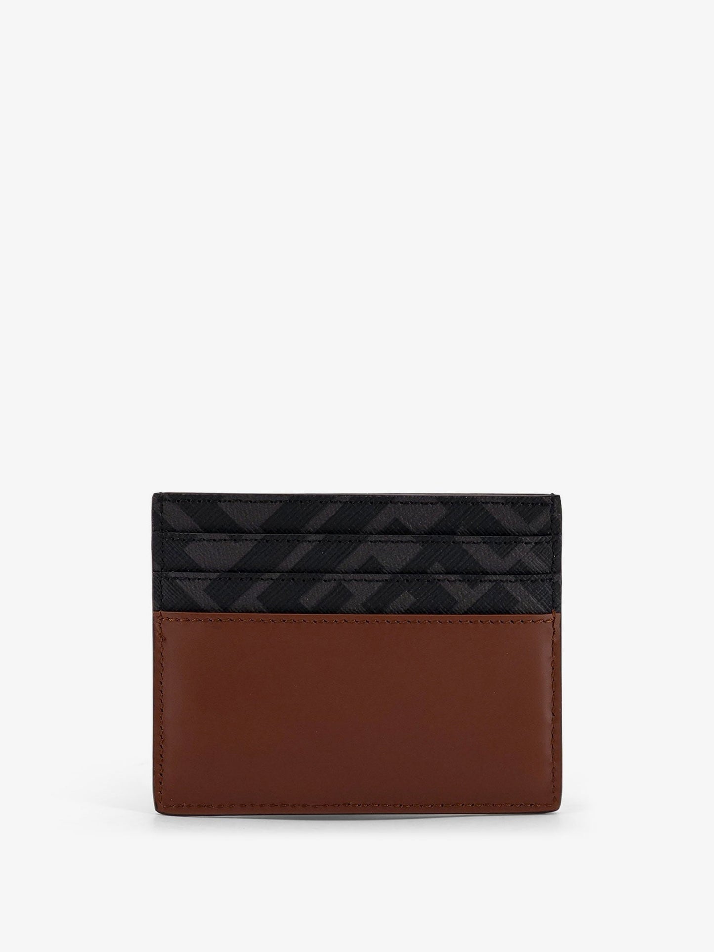 Fendi Men Leather And Ff Fabric Card Holder FENDI