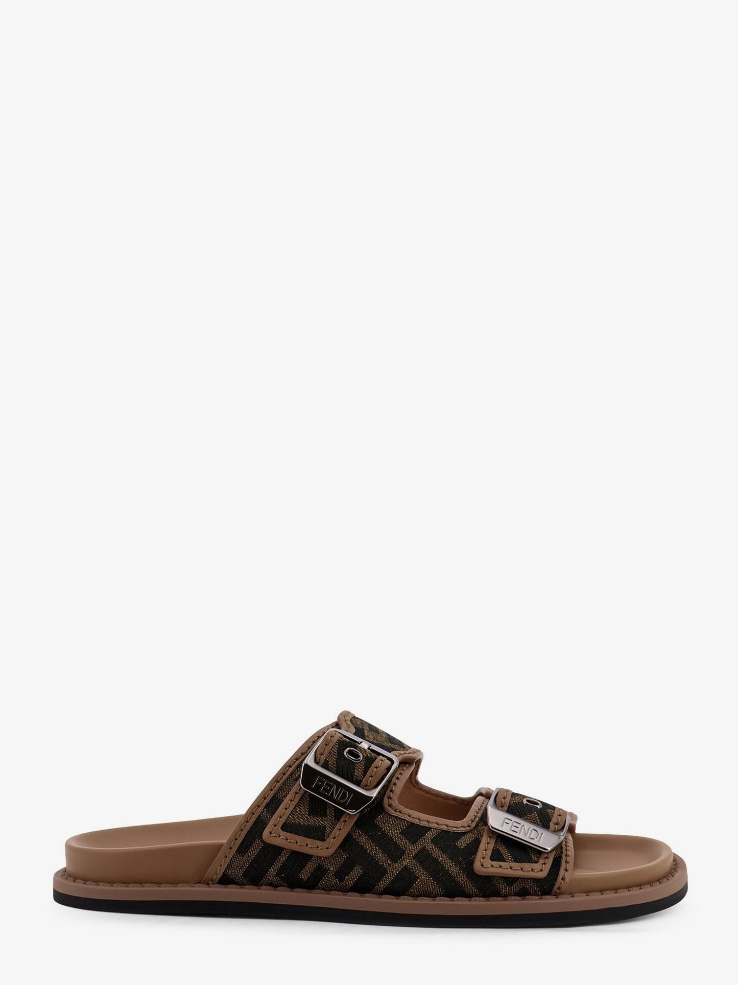 Fendi Men Feel Sandals In Ff Jacquard Fabric FENDI