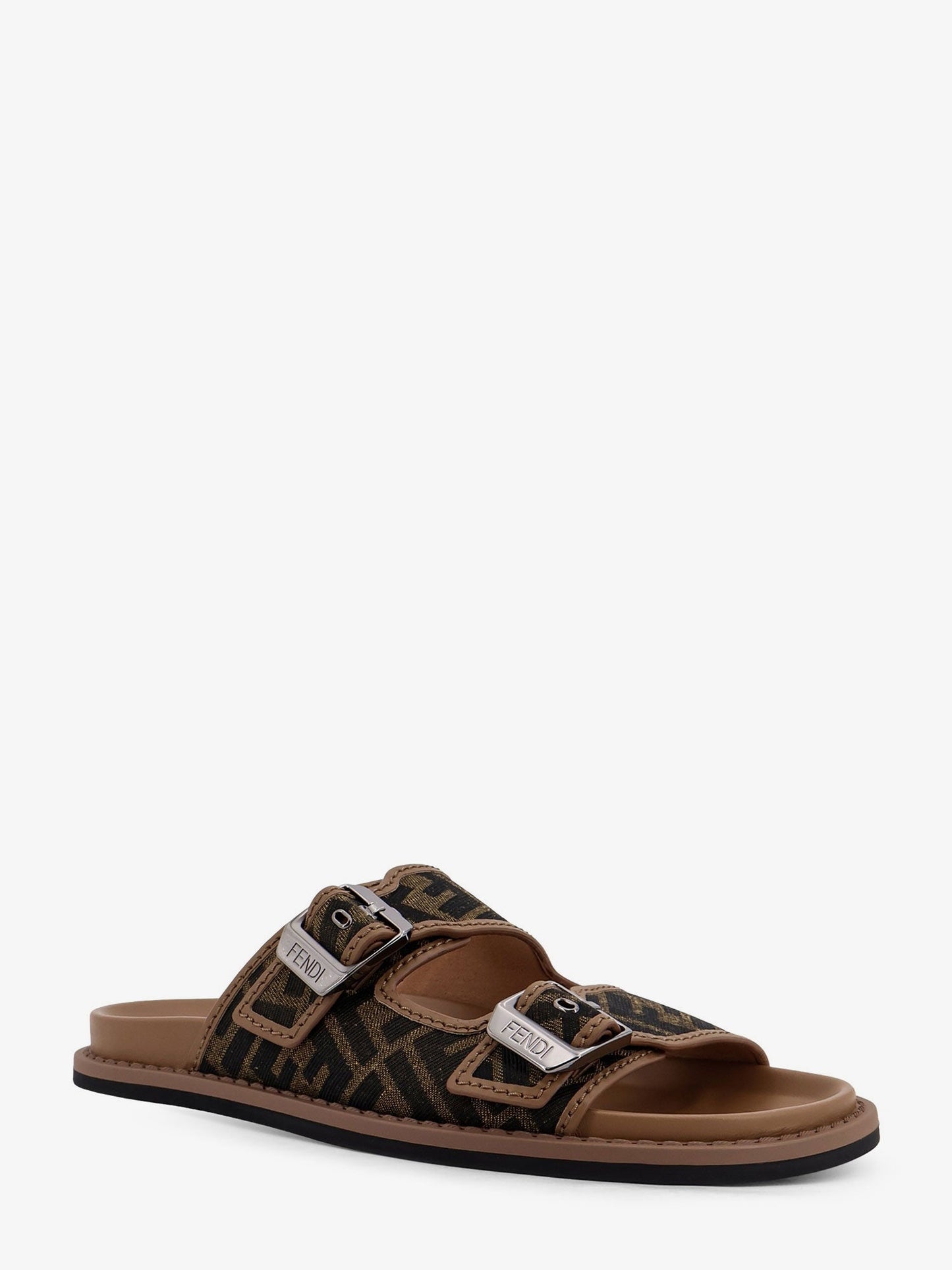 Fendi Men Feel Sandals In Ff Jacquard Fabric FENDI