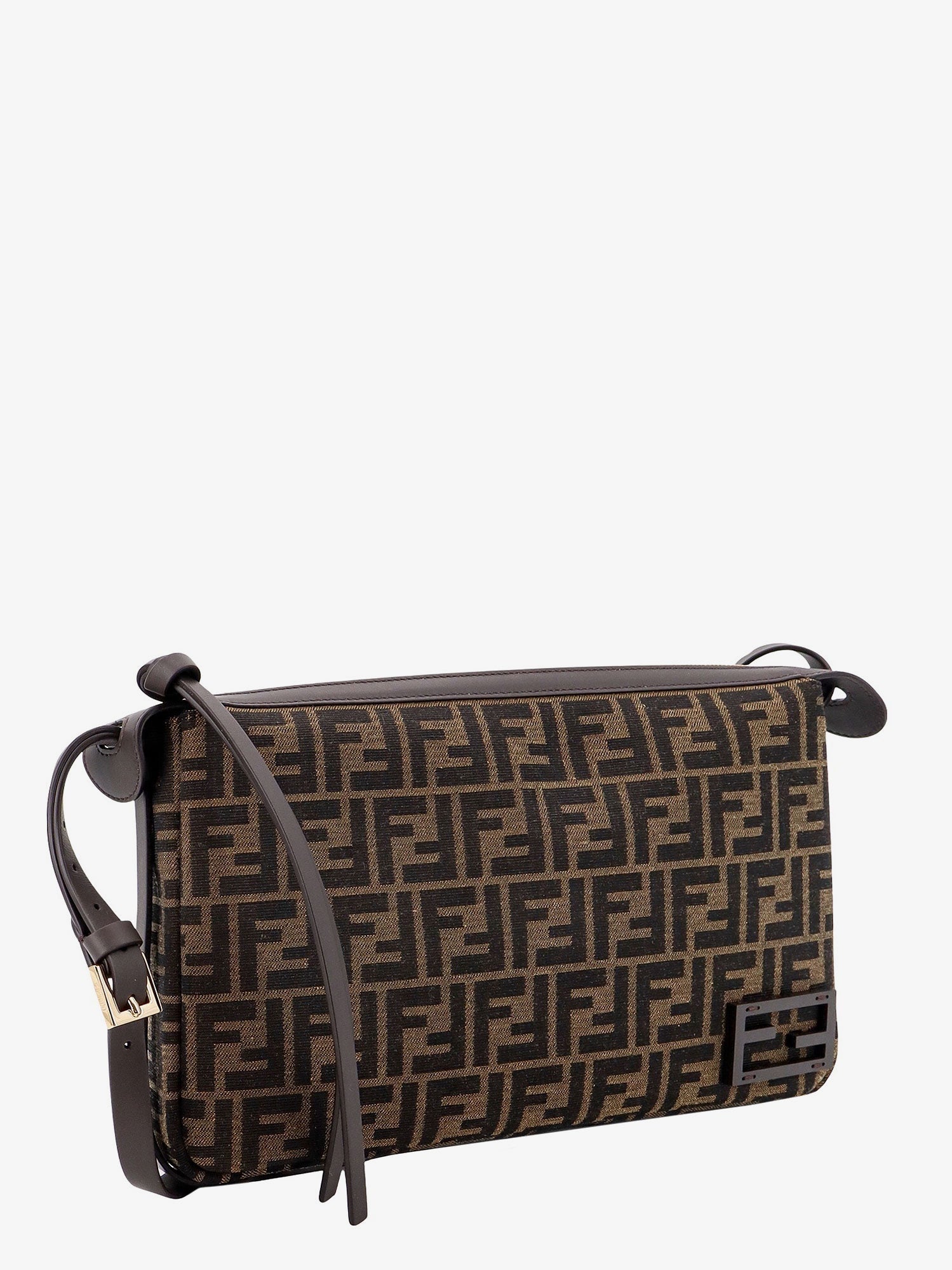 Fendi Women Simply Medium Ff Jacquard Fabric Crossbody Bag FENDI