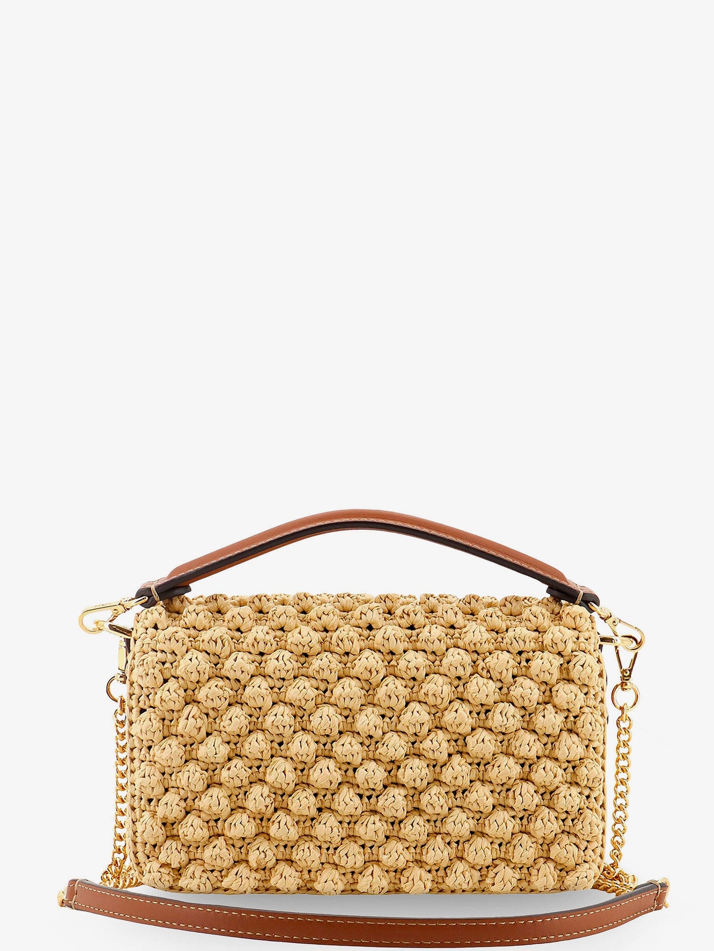 Fendi Women Baguetteâ® Mini Raffia Crossbody Bag FENDI
