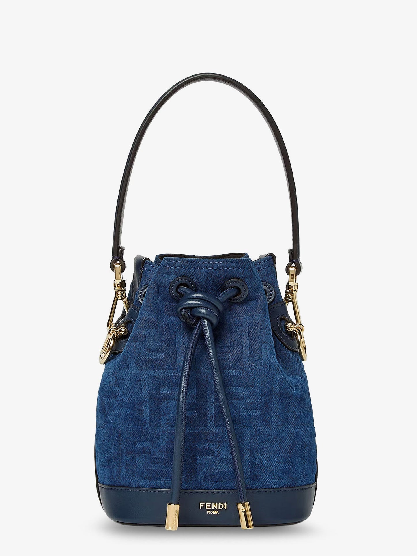 Fendi Women Mon Tresor Ff Flocked Denim Crossbody Bag FENDI