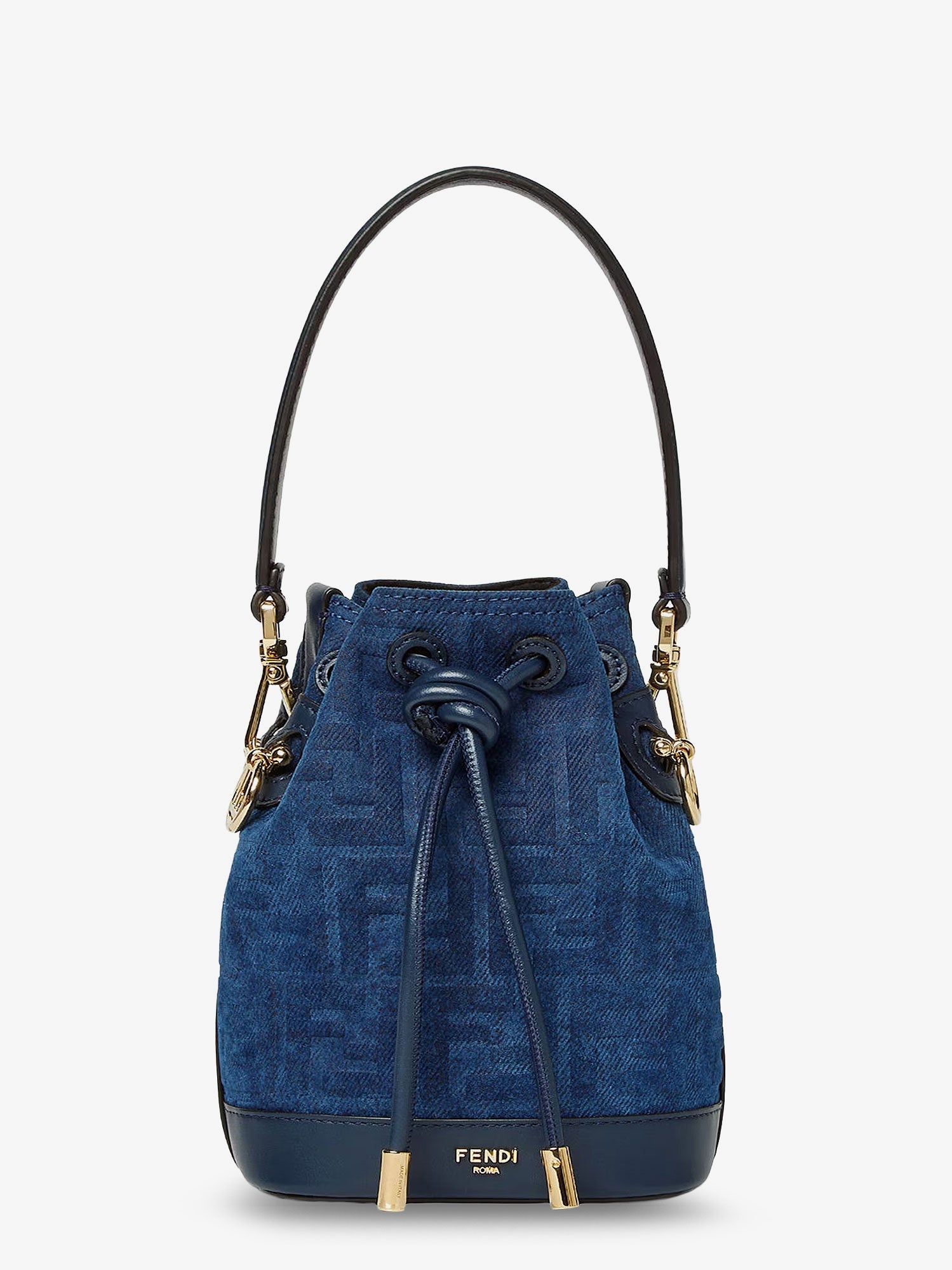 Fendi Women Mon Tresor Ff Flocked Denim Crossbody Bag FENDI