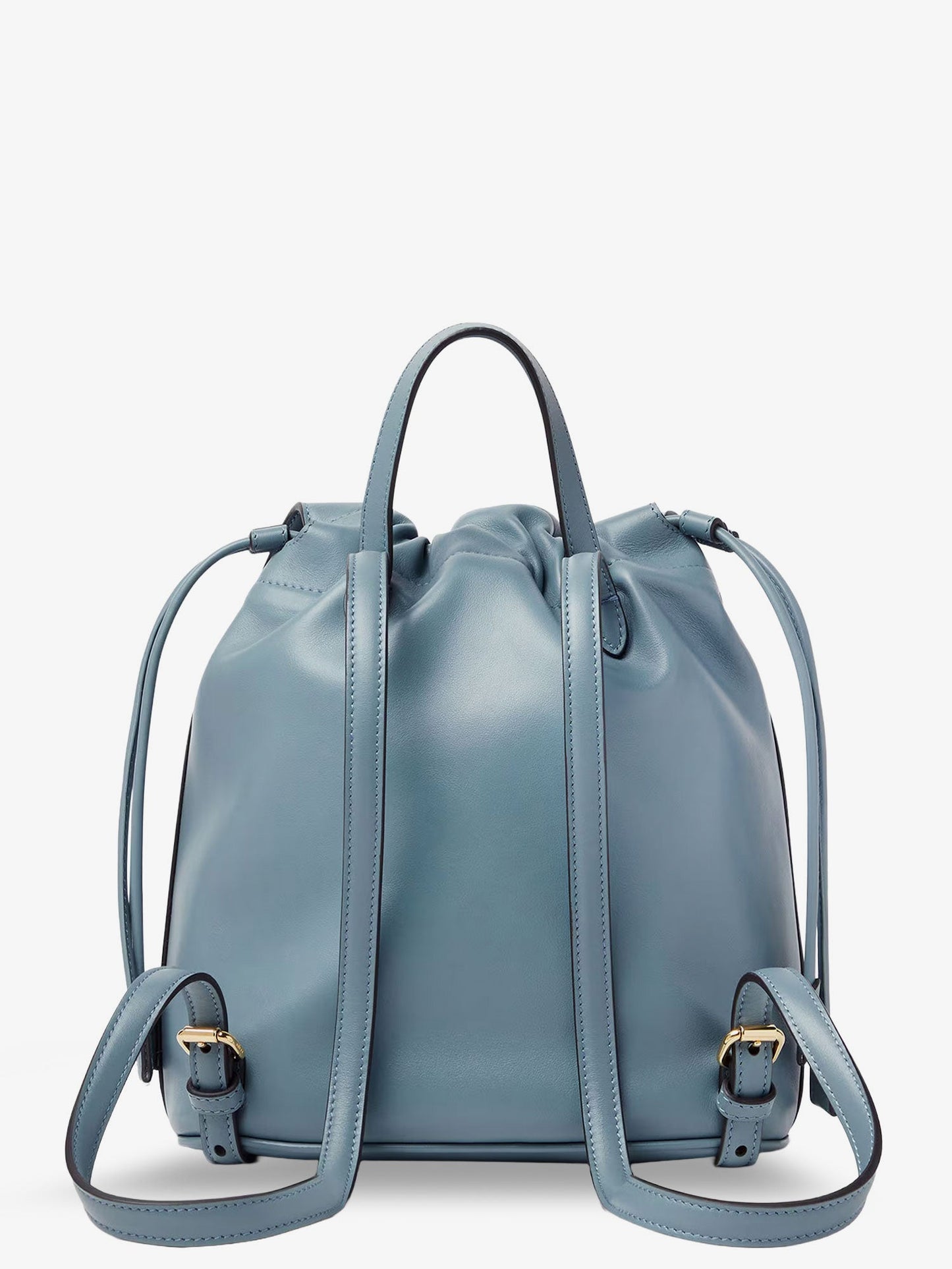 Fendi Women Leather Backpack With Metal Ff Logo Detail FENDI