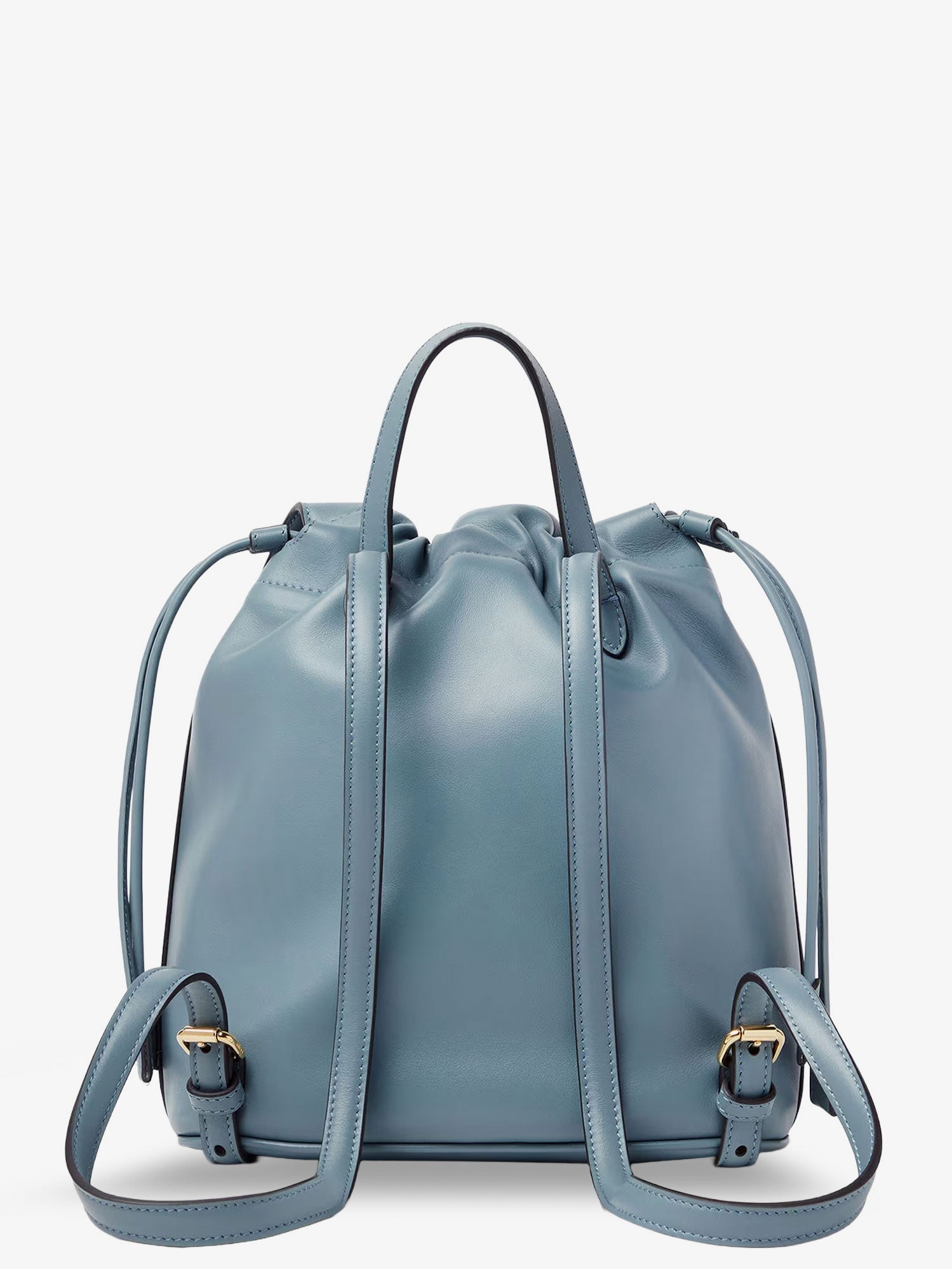 Fendi Women Leather Backpack With Metal Ff Logo Detail FENDI