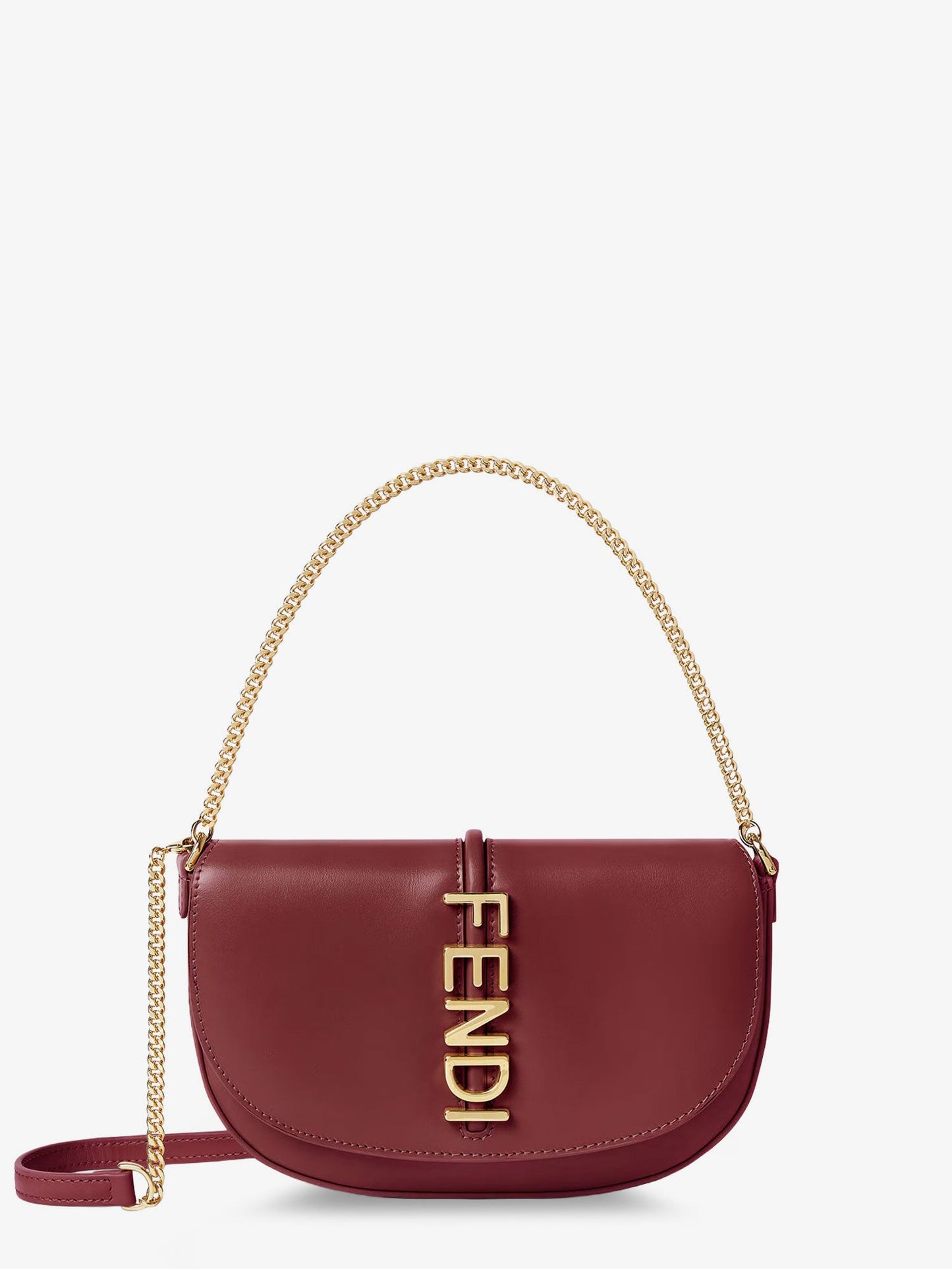 Fendi Women Wallet On Chain Fendigraphy Leather Crossbody Bag FENDI