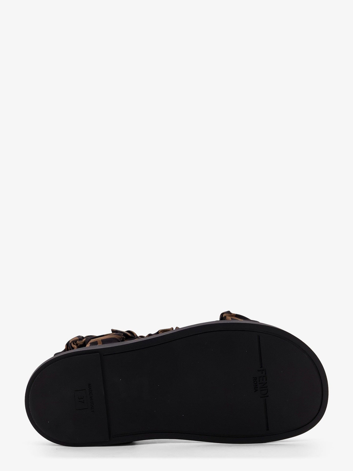 Fendi Women Feel Sandals In Elastic Satin With Ff Motif FENDI