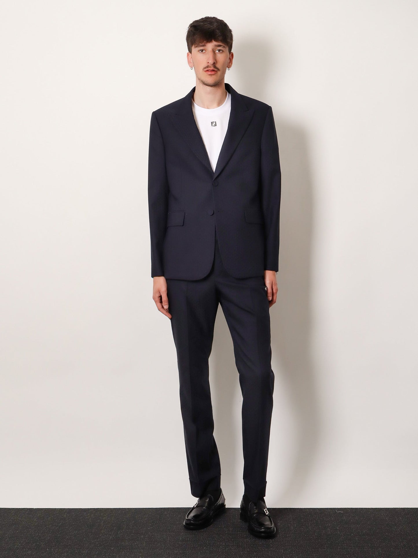 Fendi Men Trousers Wool Tonal Stitching FENDI