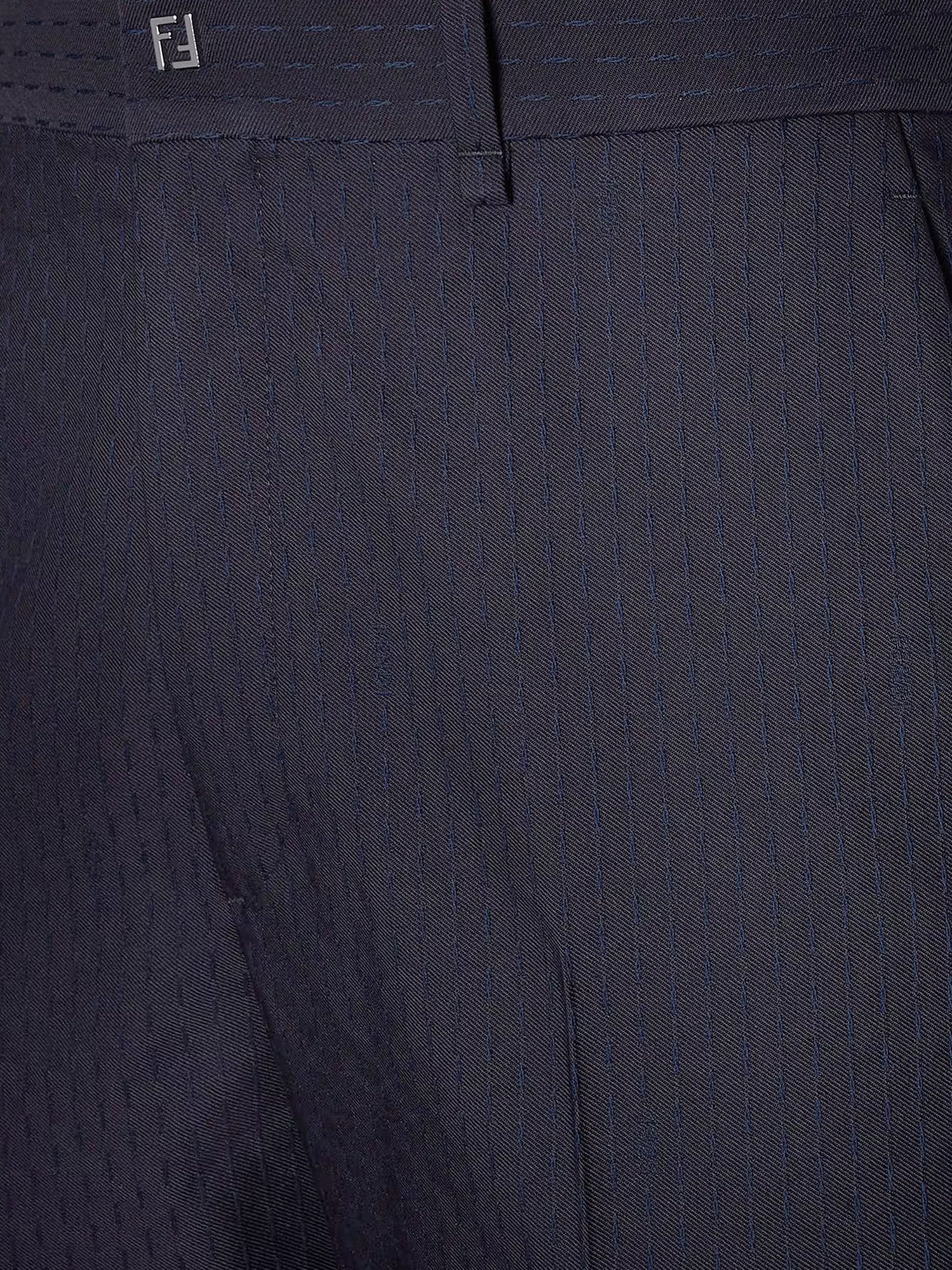 Fendi Men Trousers Wool Tonal Stitching FENDI