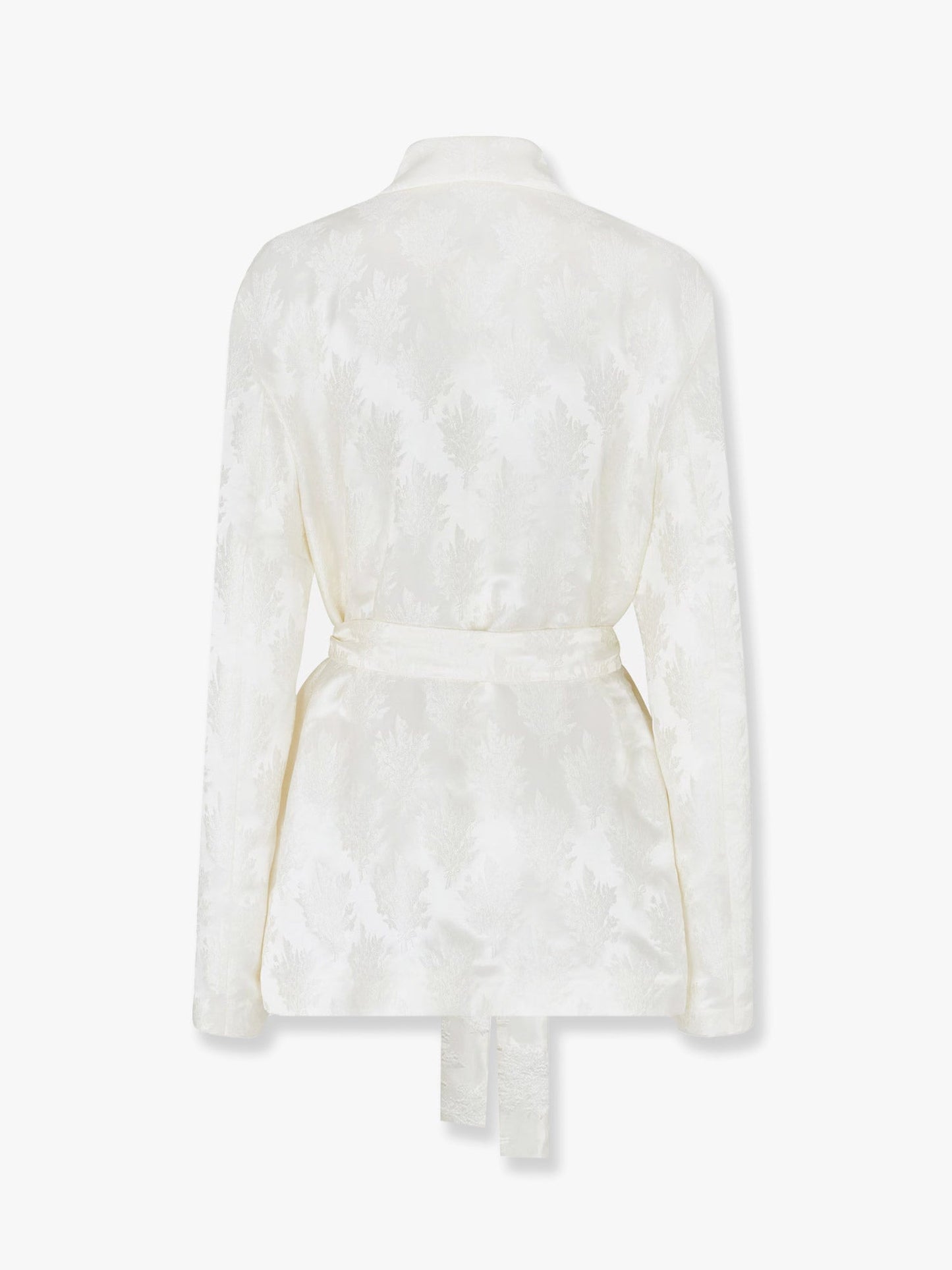 Fendi Women Jacquard Silk Blazer With Floral Motif FENDI