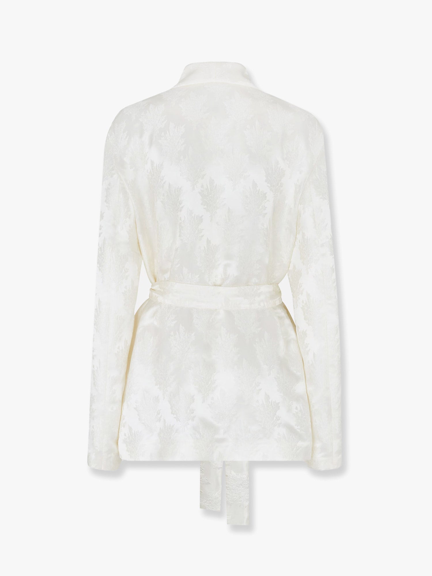 Fendi Women Jacquard Silk Blazer With Floral Motif FENDI