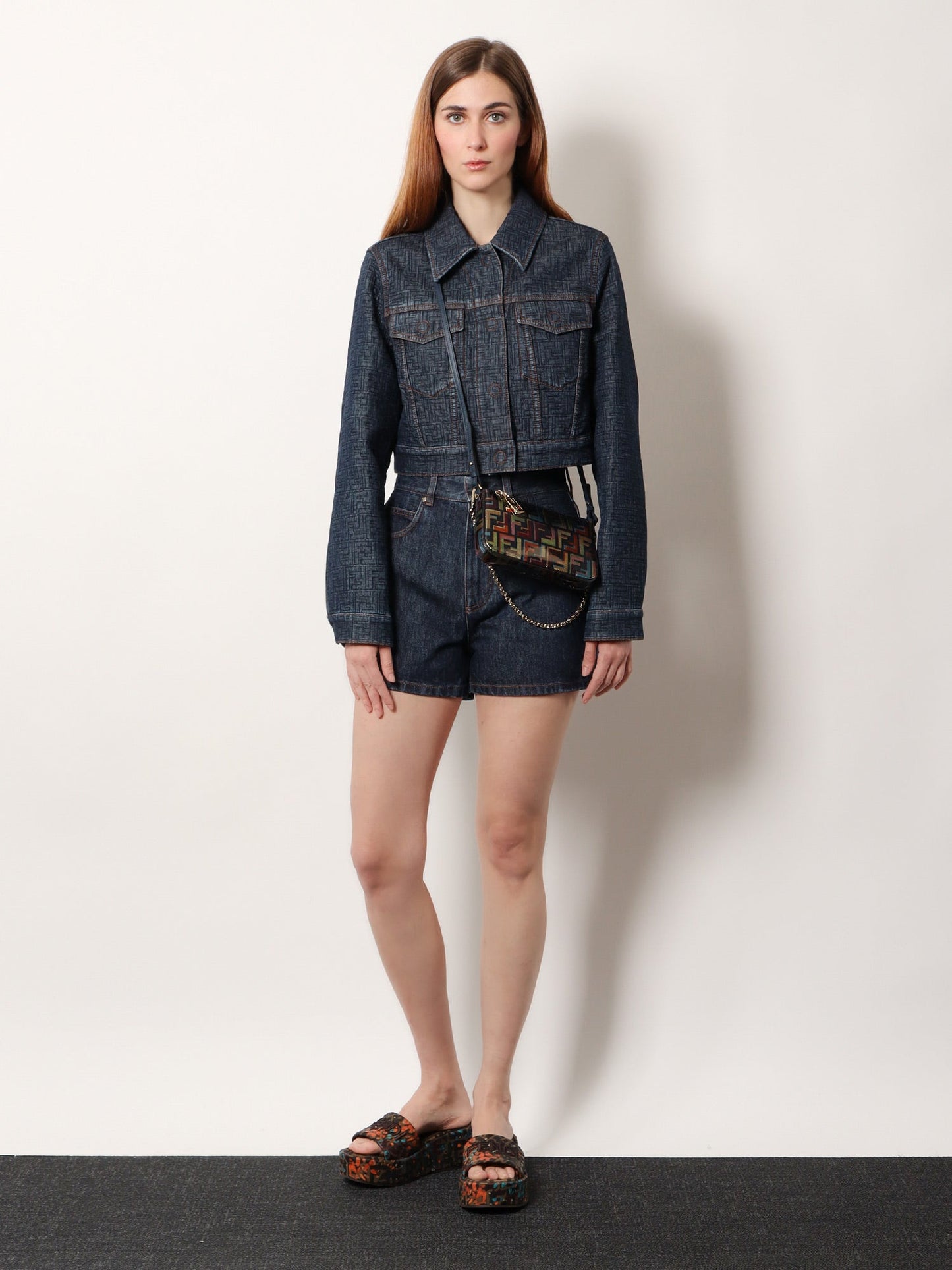 Fendi Women Padded Denim Jacket