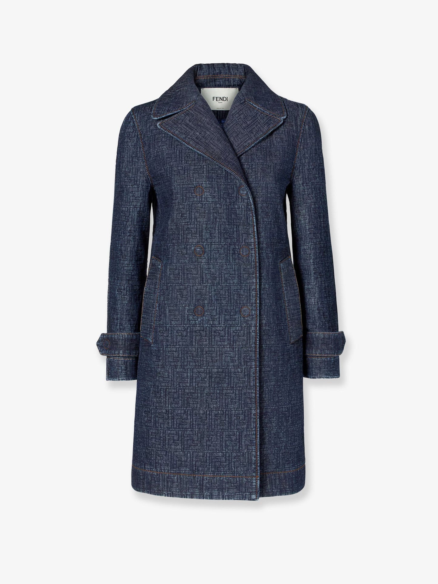 Fendi Women Ff Padded Denim Caban FENDI