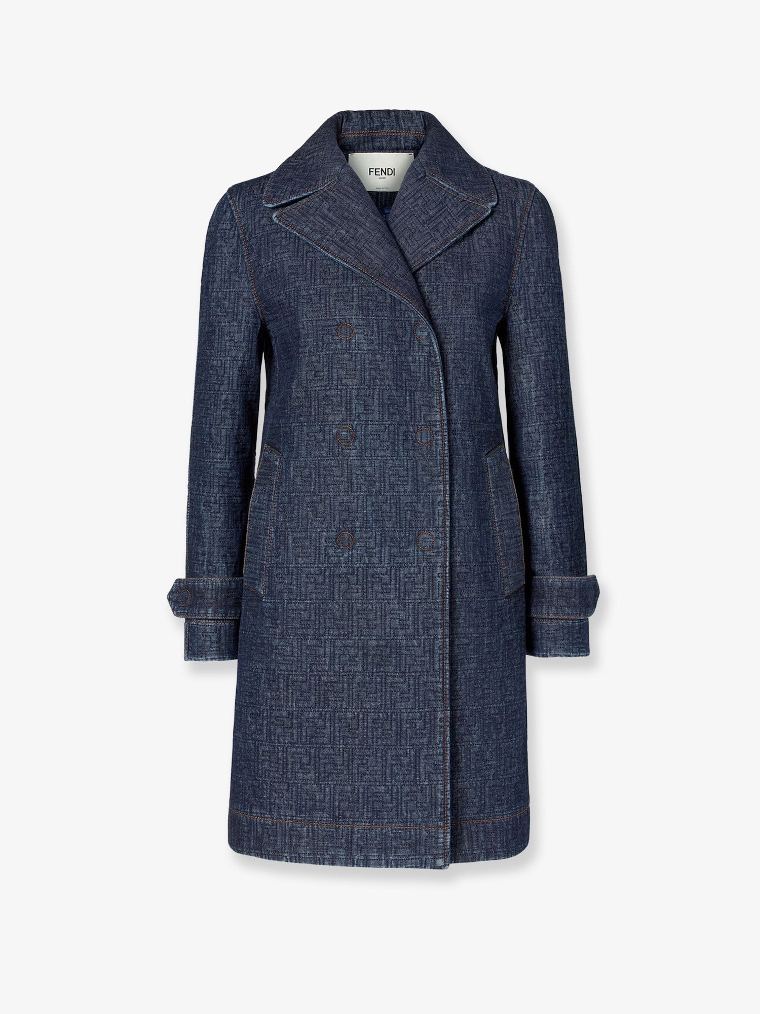 Fendi Women Ff Padded Denim Caban FENDI