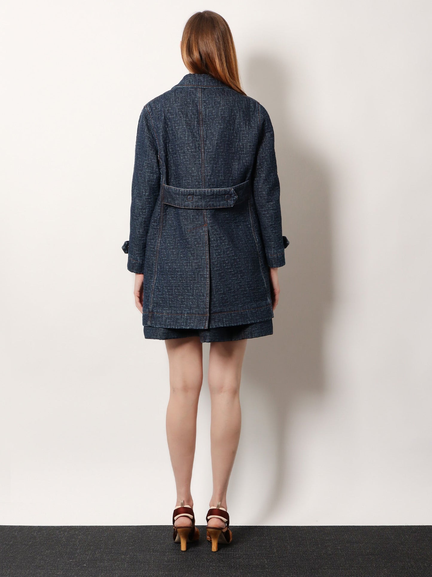 Fendi Women Ff Padded Denim Caban FENDI