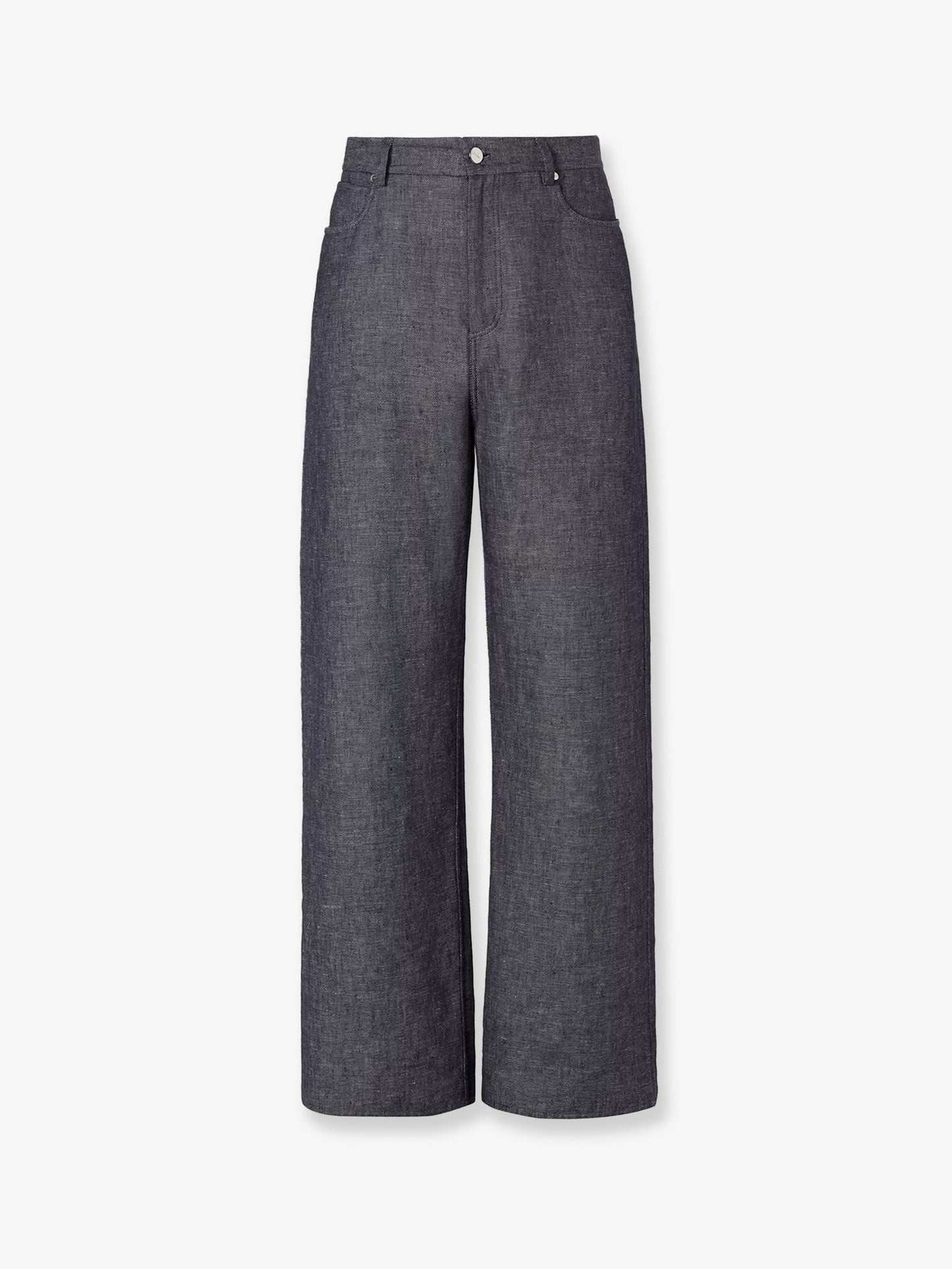 Fendi Men Relaxed Linen, Cotton And Silk Jeans FENDI