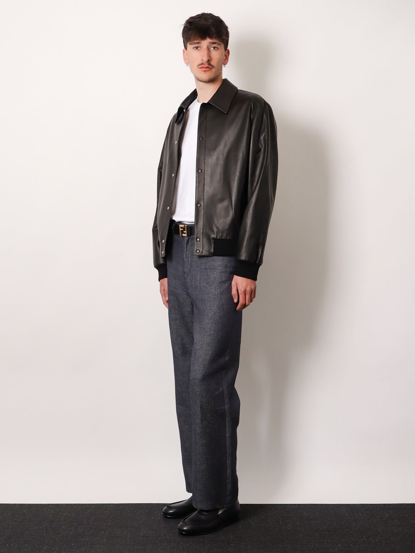 Fendi Men Relaxed Linen, Cotton And Silk Jeans FENDI