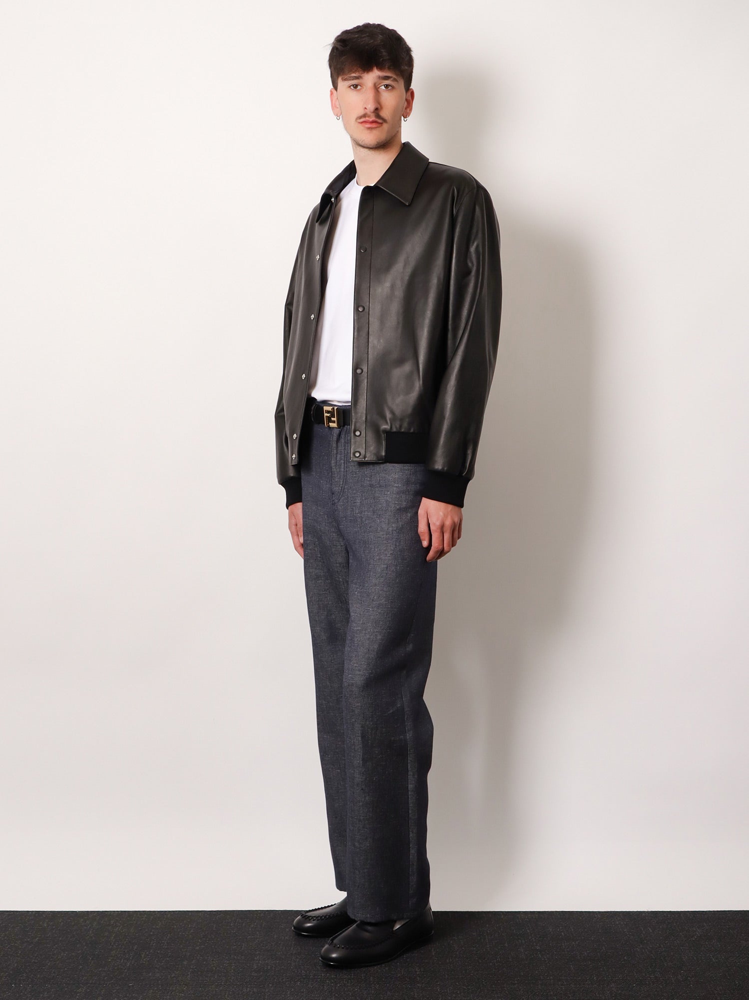 Fendi Men Relaxed Linen, Cotton And Silk Jeans FENDI