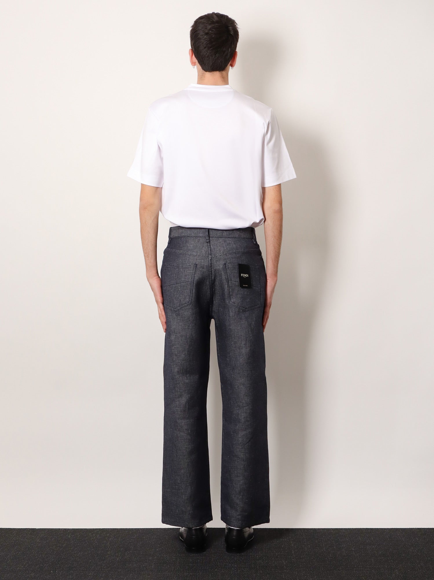 Fendi Men Relaxed Linen, Cotton And Silk Jeans FENDI