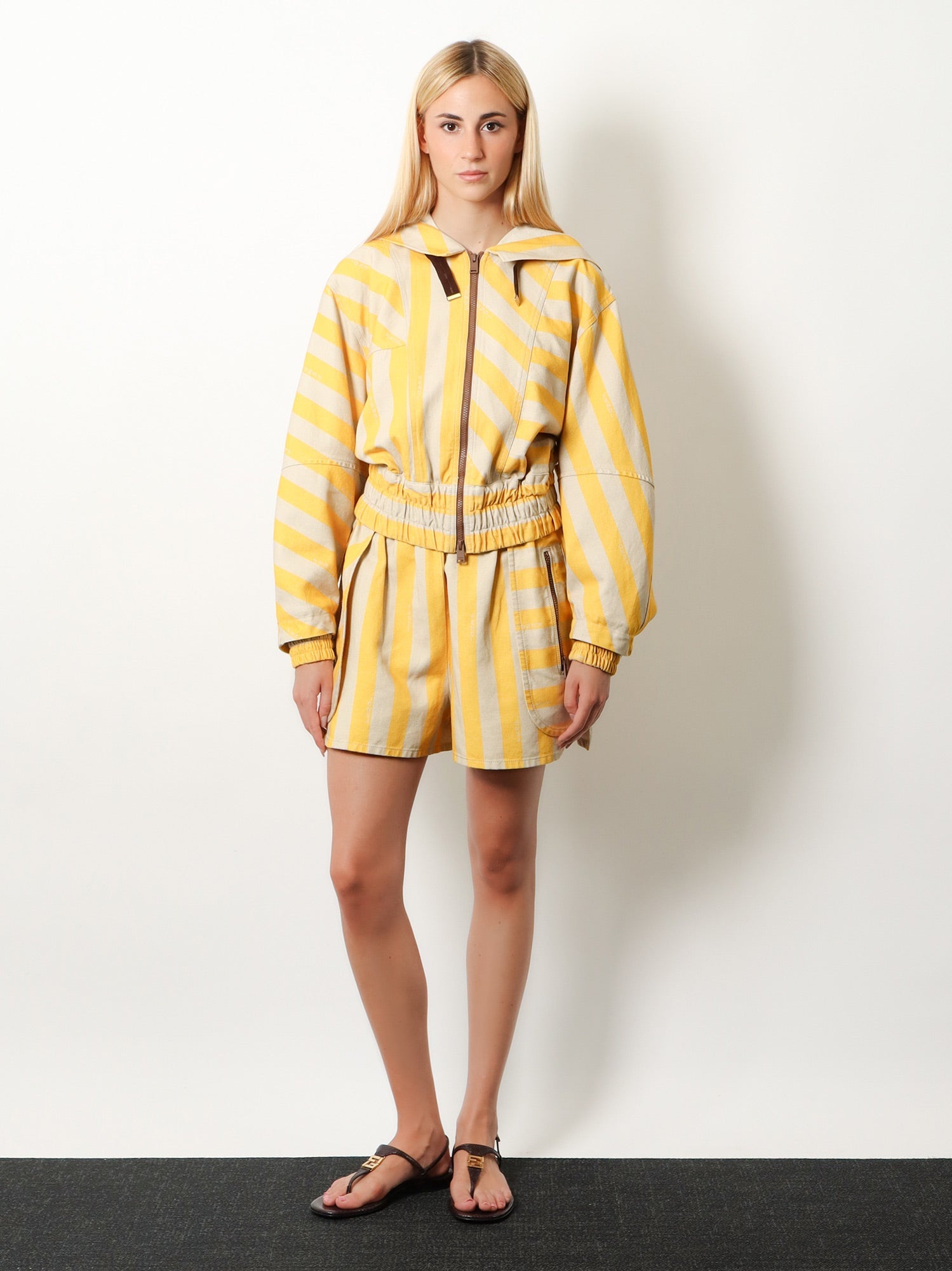 Fendi Women Cotton And Linen Shorts FENDI