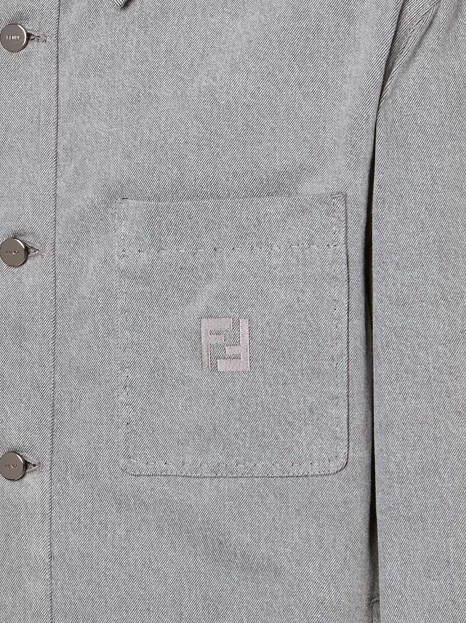 Fendi Men Jacket Denim Stone Bleached FENDI