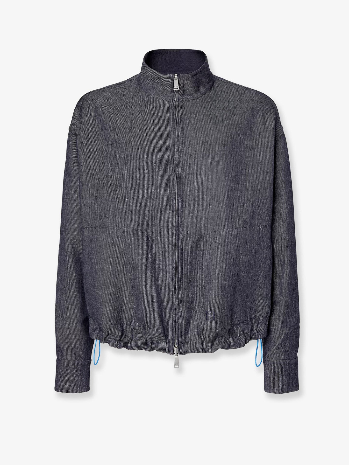 Fendi Men Reversible Denim Jacket With Embroidered Ff Logo FENDI