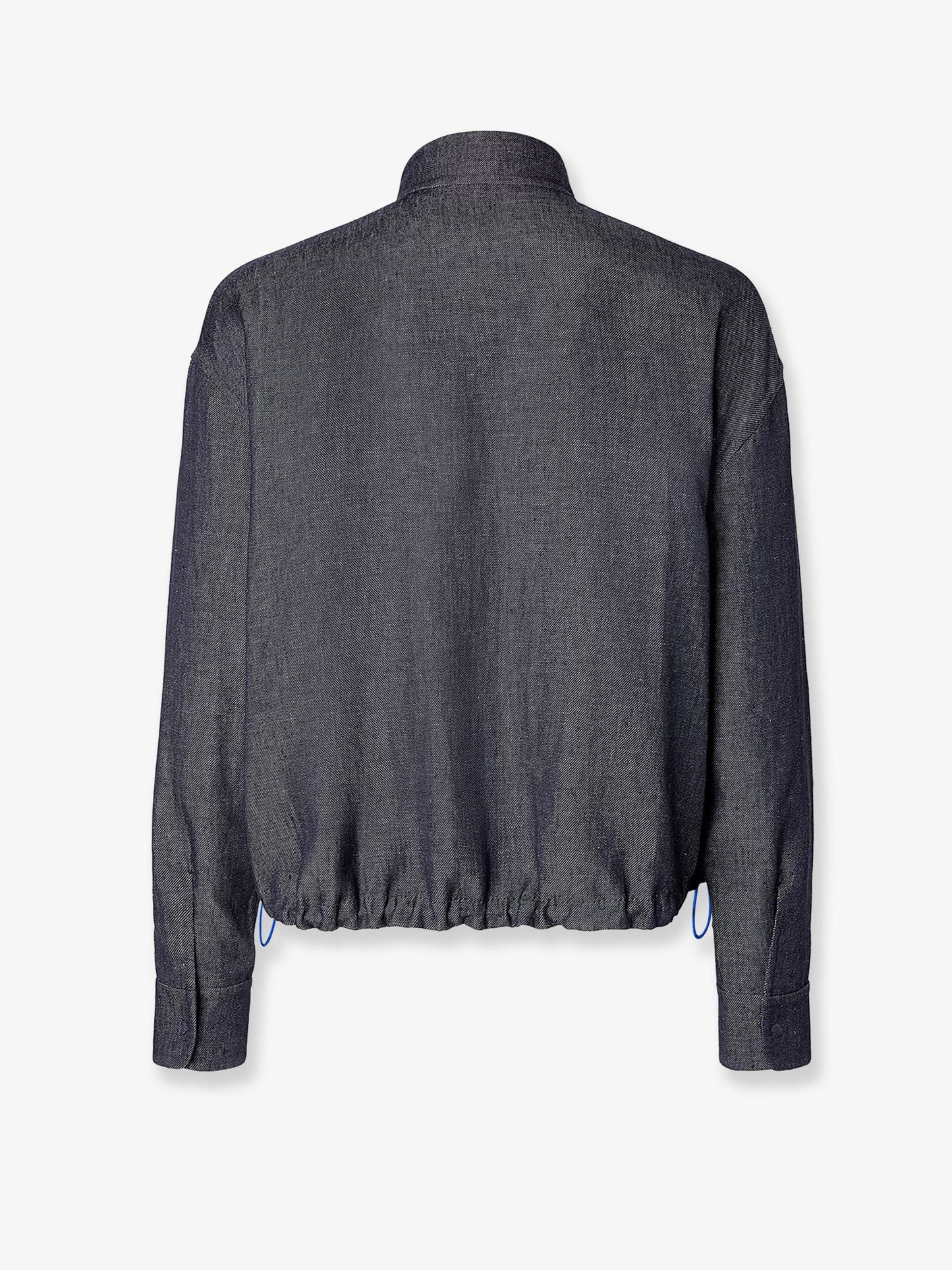 Fendi Men Reversible Denim Jacket With Embroidered Ff Logo FENDI