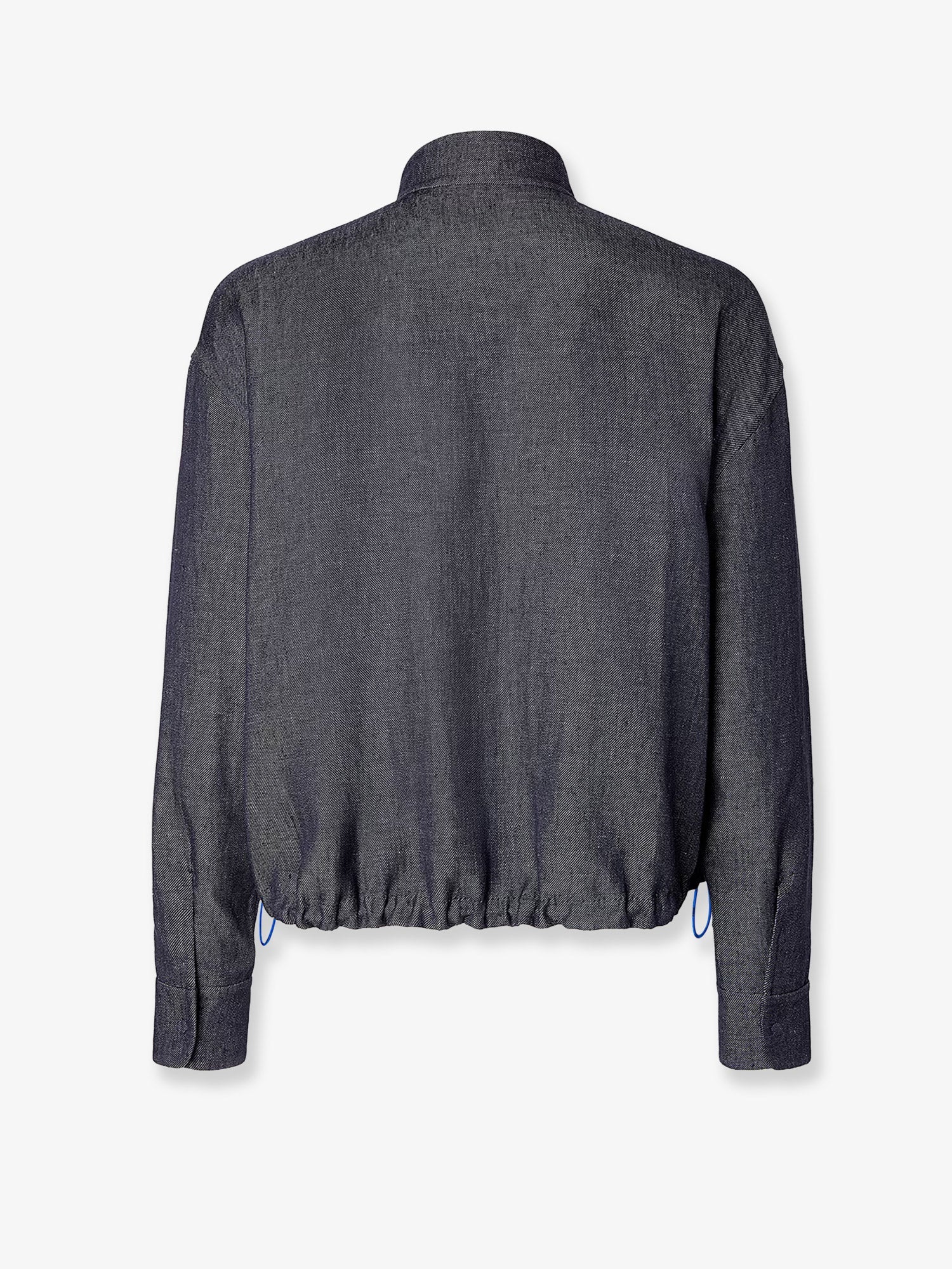 Fendi Men Reversible Denim Jacket With Embroidered Ff Logo FENDI