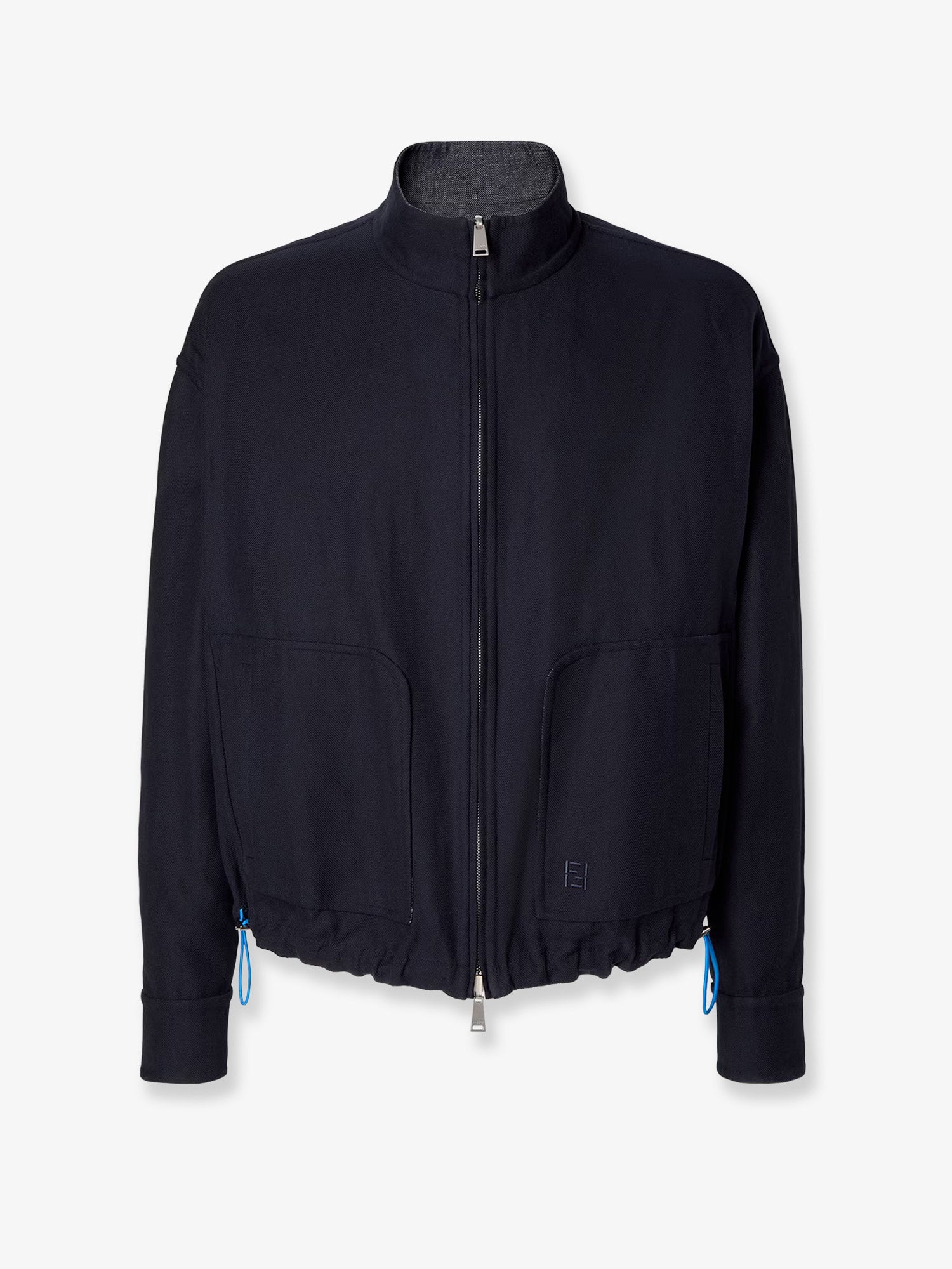 Fendi Men Reversible Denim Jacket With Embroidered Ff Logo FENDI