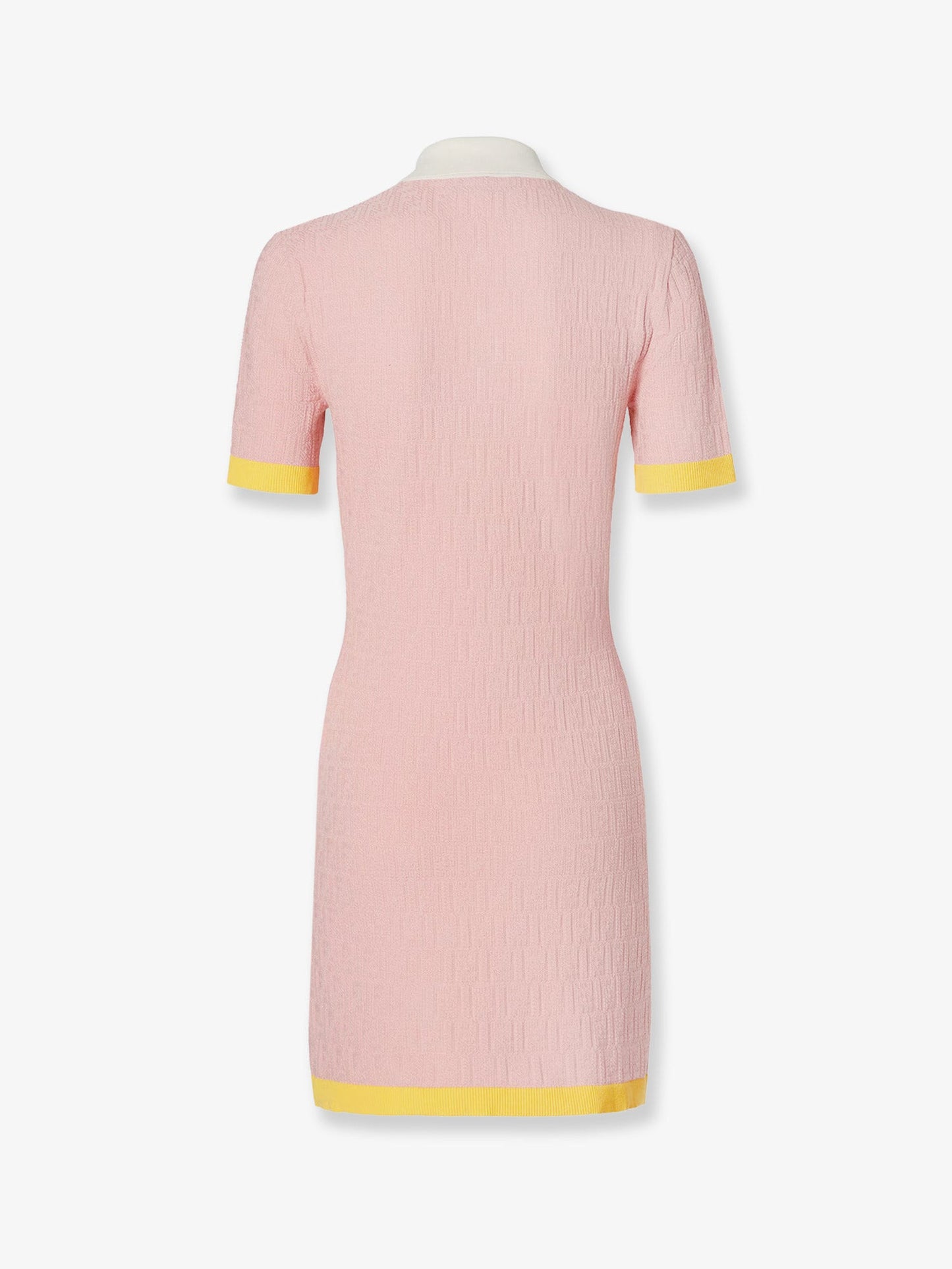 Fendi Women Cotton And Silk Blend Short Dress With All-Over Ff Motif FENDI