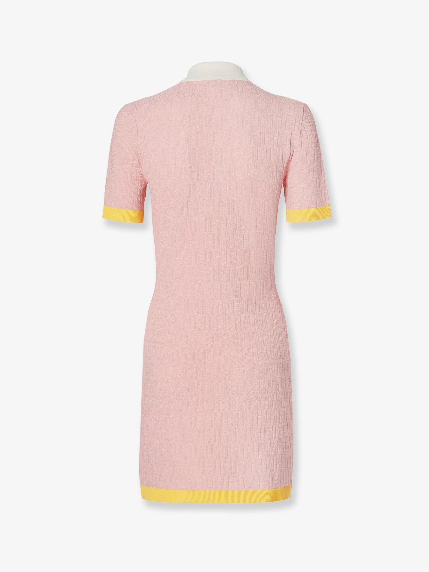 Fendi Women Cotton And Silk Blend Short Dress With All-Over Ff Motif FENDI