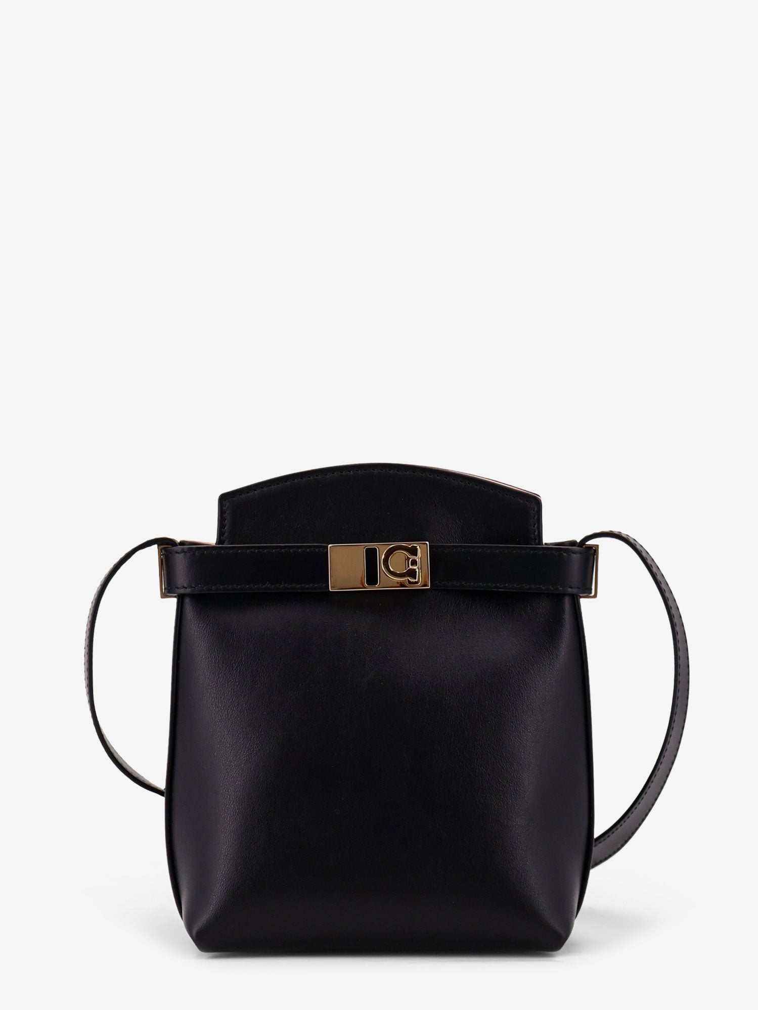 Ferragamo Women Leather Crossbody Bag With Gancini Detail FERRAGAMO