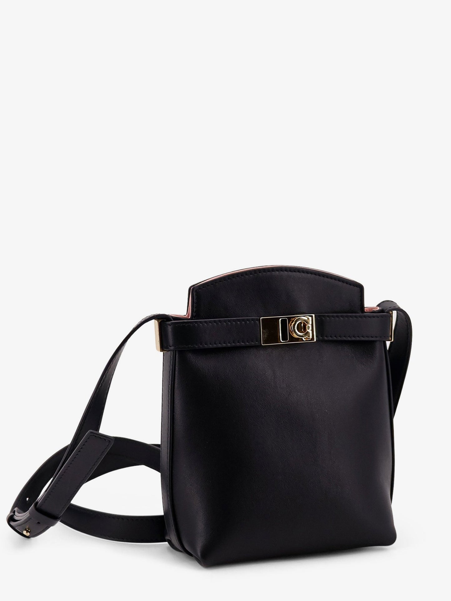 Ferragamo Women Leather Crossbody Bag With Gancini Detail FERRAGAMO