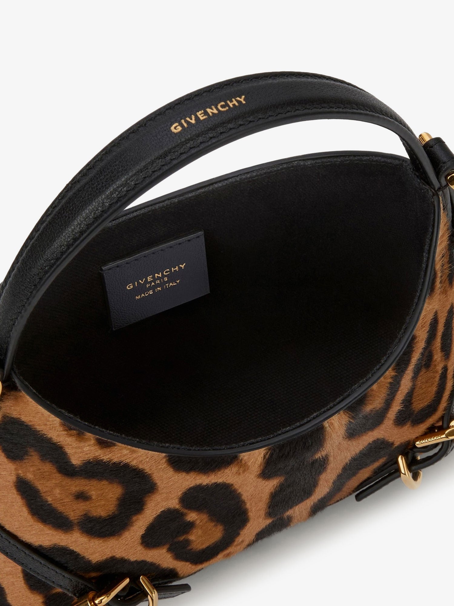 Givenchy Women Voyou Nano Bag Pony Skin Crossbody Bag With Animal Print GIVENCHY