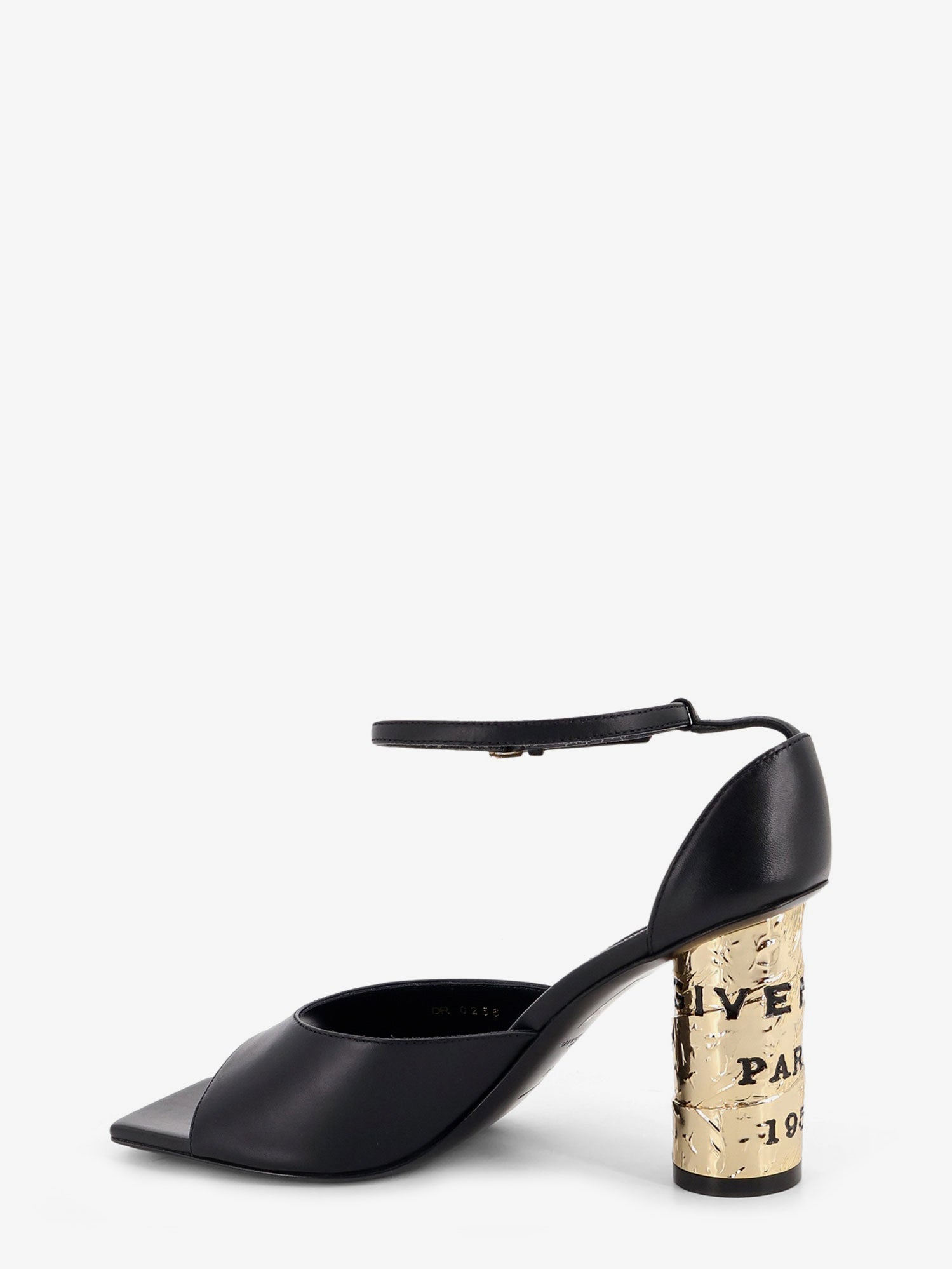Givenchy Women Leather Sandals With Tape Heel GIVENCHY