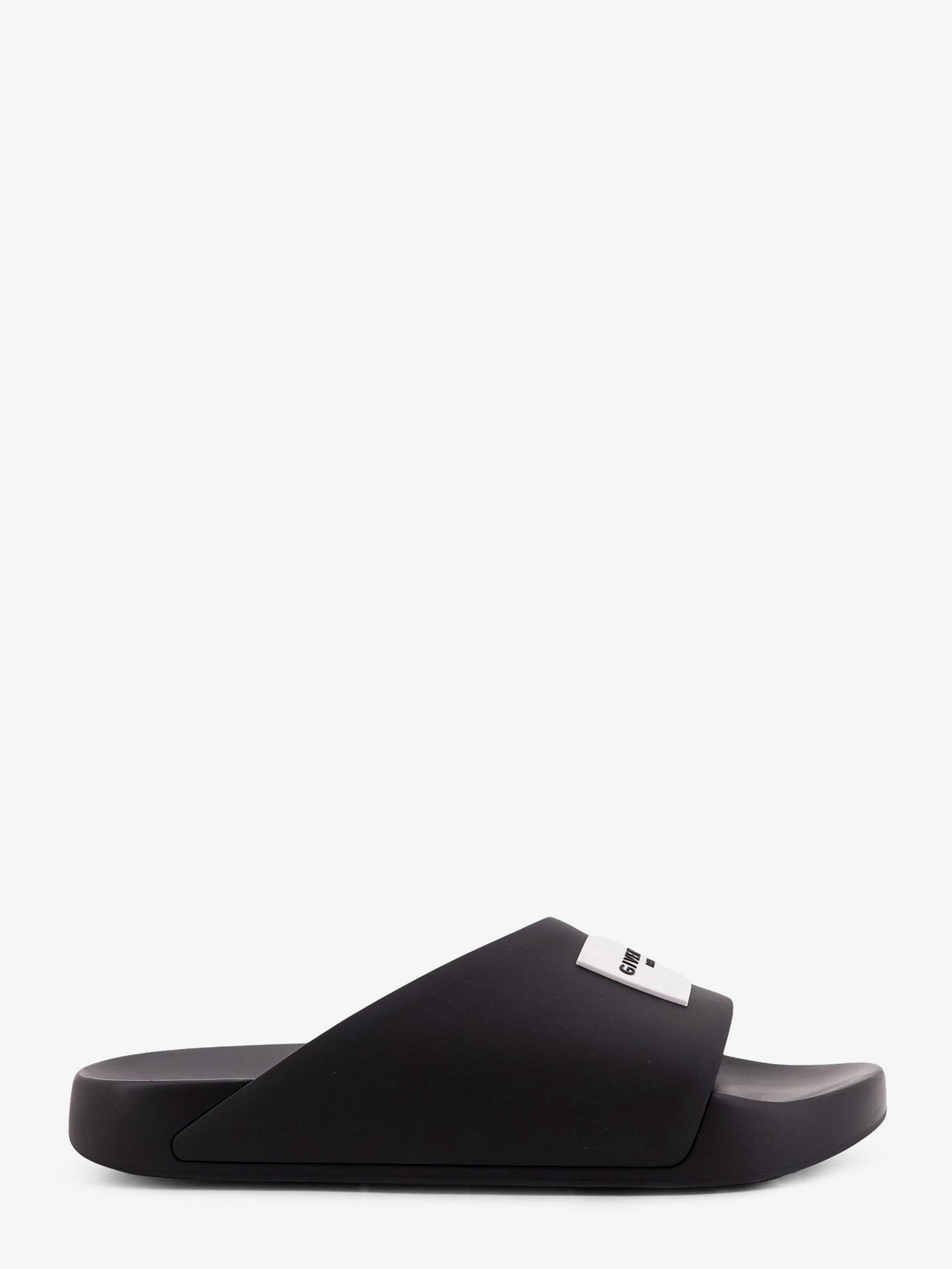 Givenchy Men Rubber Slide With Logo Lettering Patch GIVENCHY