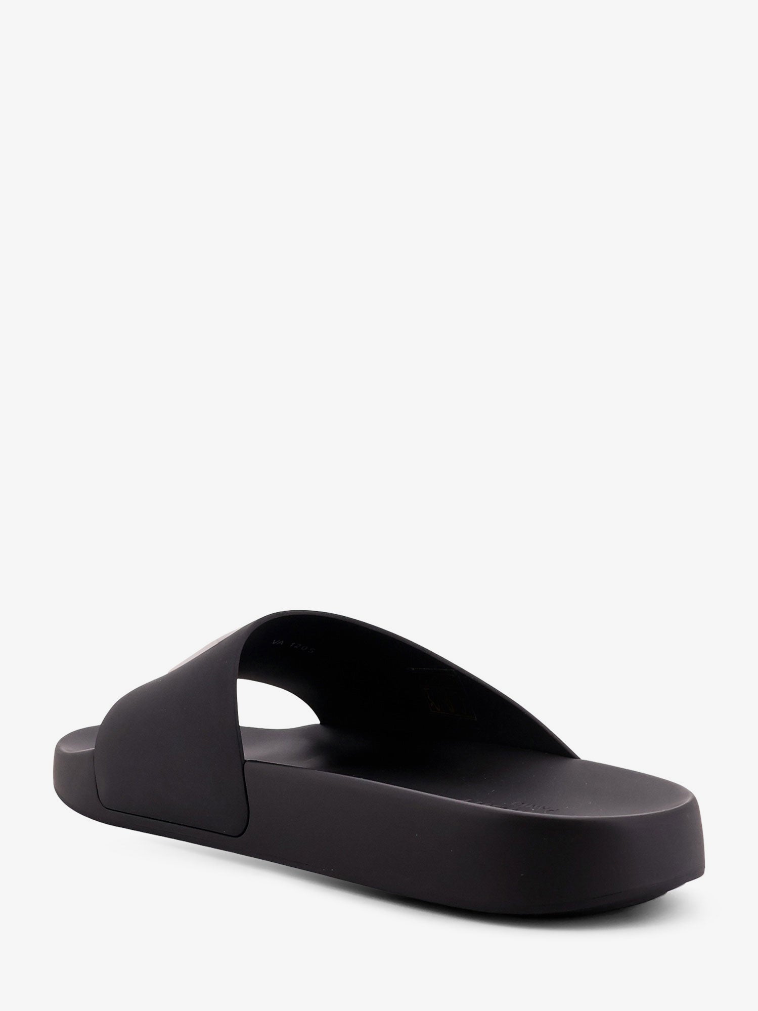 Givenchy Men Rubber Slide With Logo Lettering Patch GIVENCHY