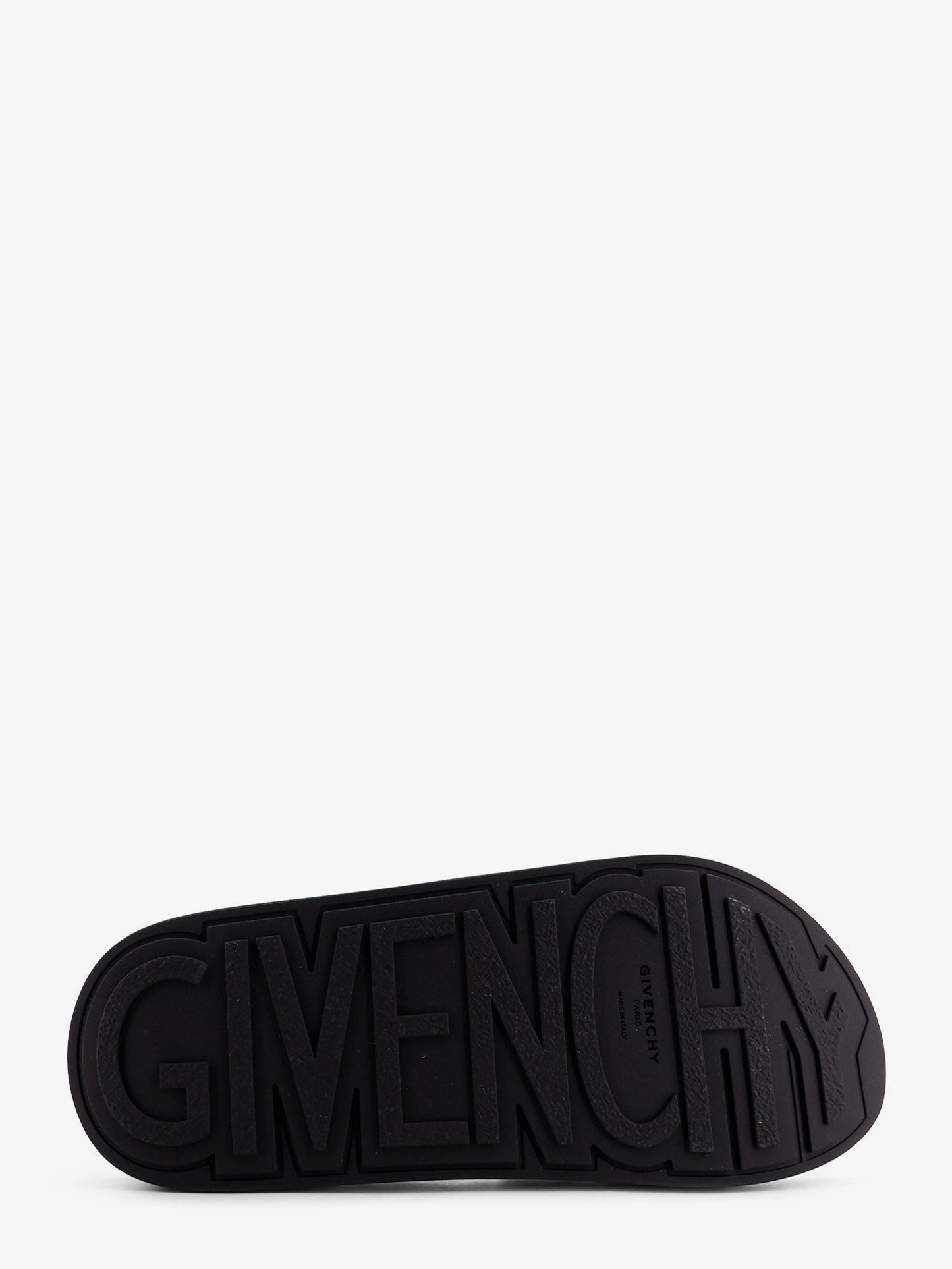 Givenchy Men Rubber Slide With Logo Lettering Patch GIVENCHY