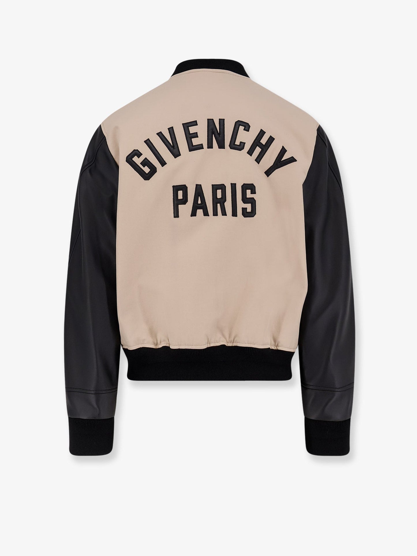 Givenchy Men Cotton Jacket With Leather Sleeves GIVENCHY