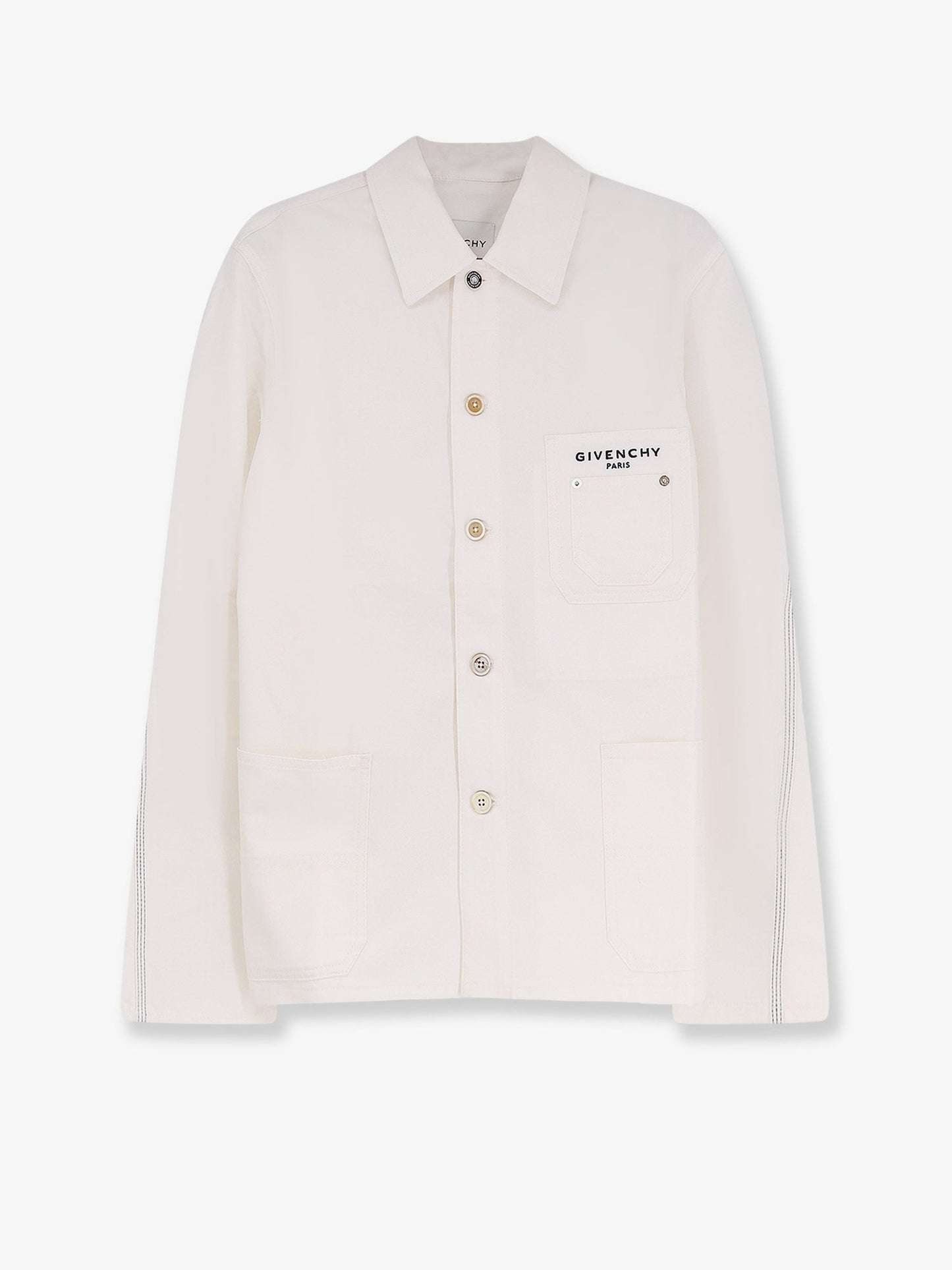 Givenchy Men Denim Jacket With Iconic Lettering Logo On The Front GIVENCHY